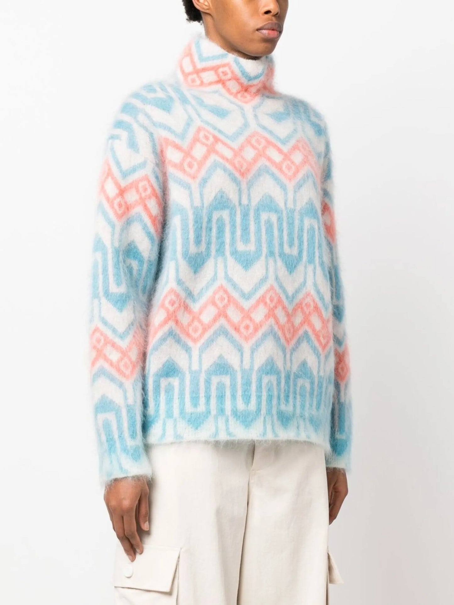 logo-patch high neck jumper