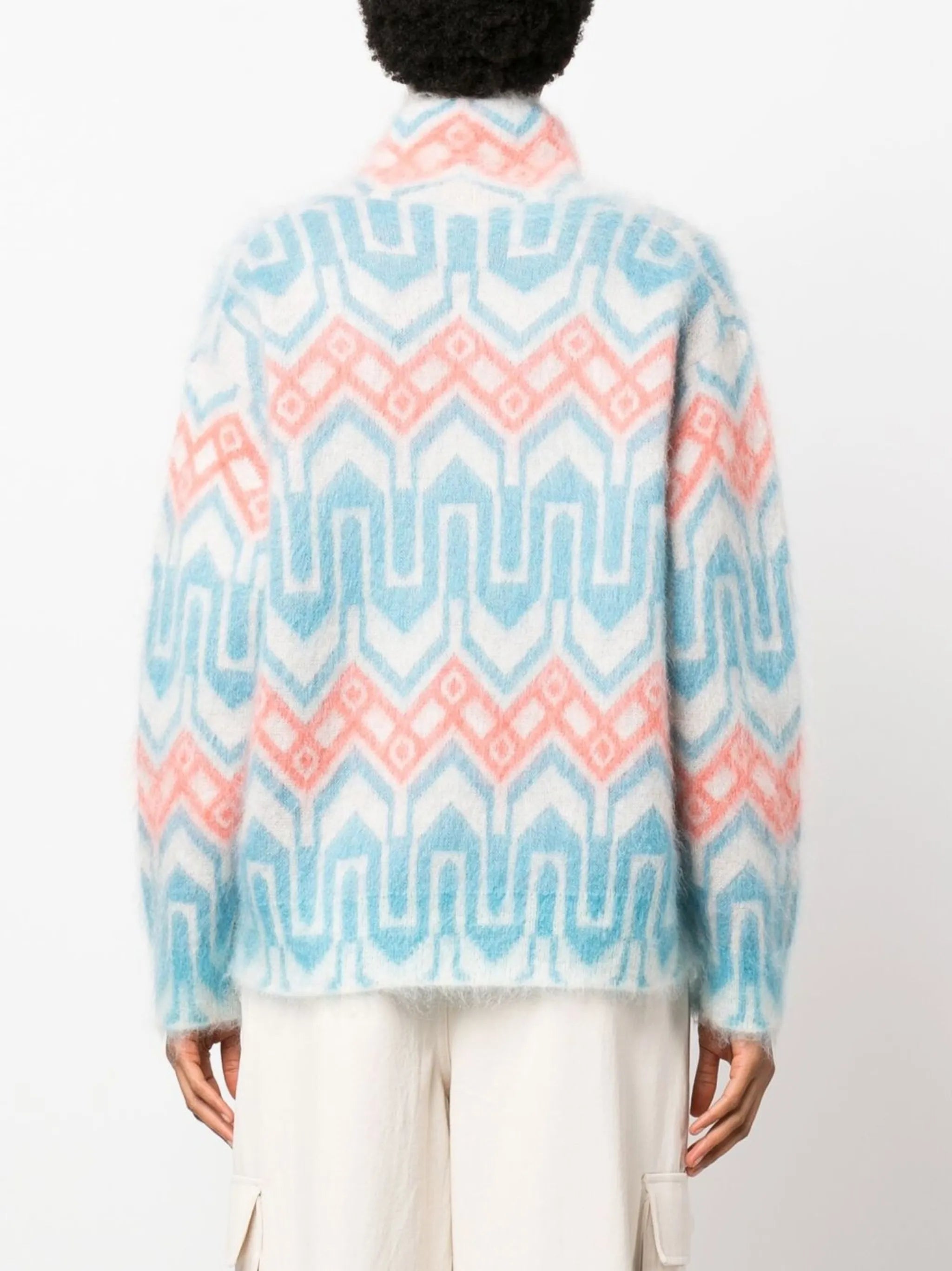 logo-patch high neck jumper