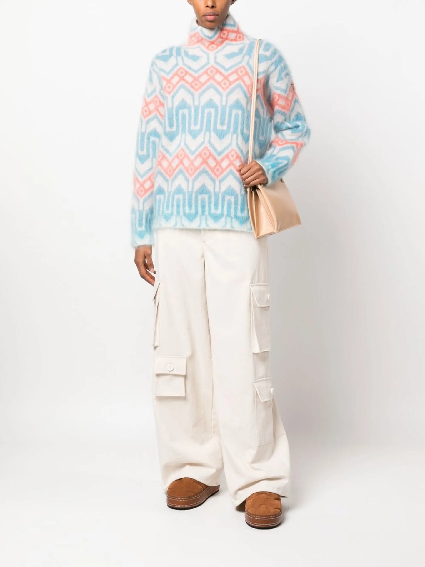 logo-patch high neck jumper