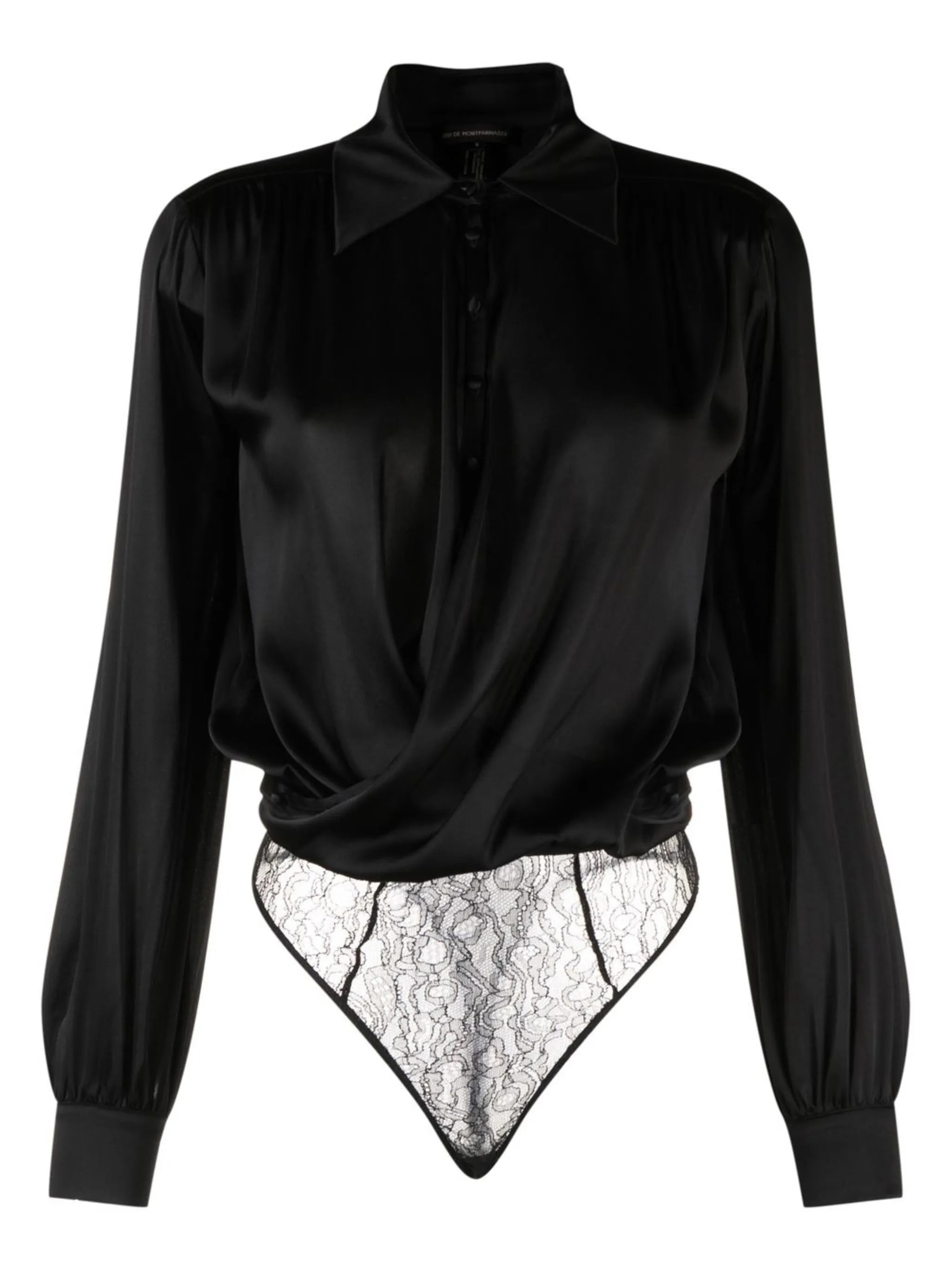crossover silk bodysuit