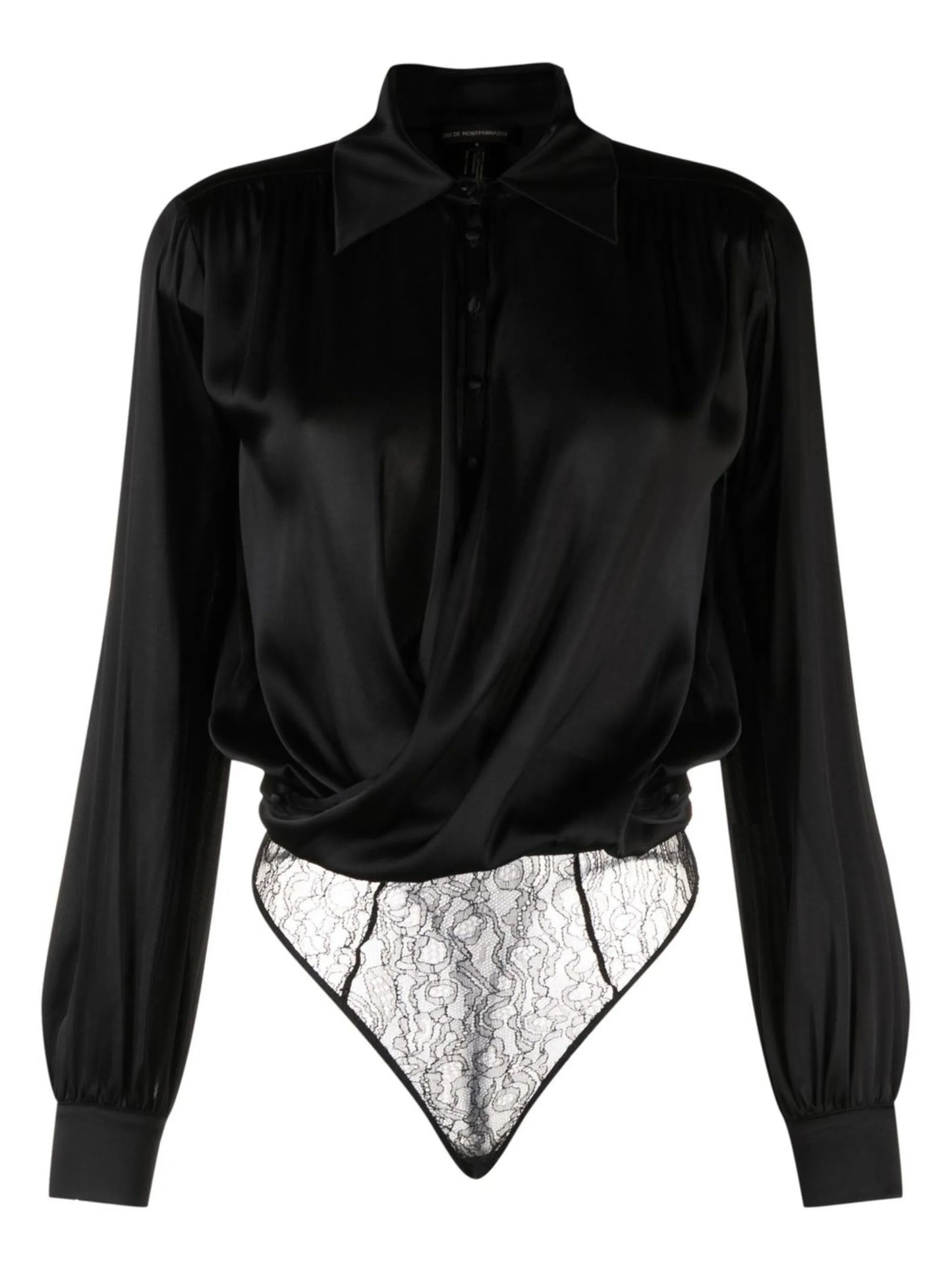 crossover silk bodysuit