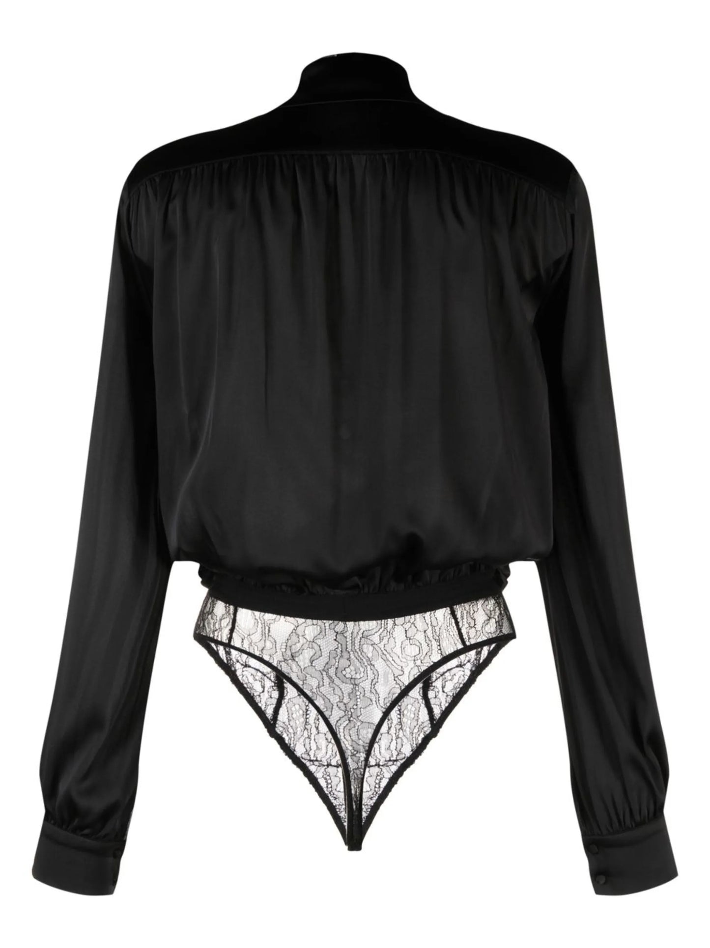 crossover silk bodysuit