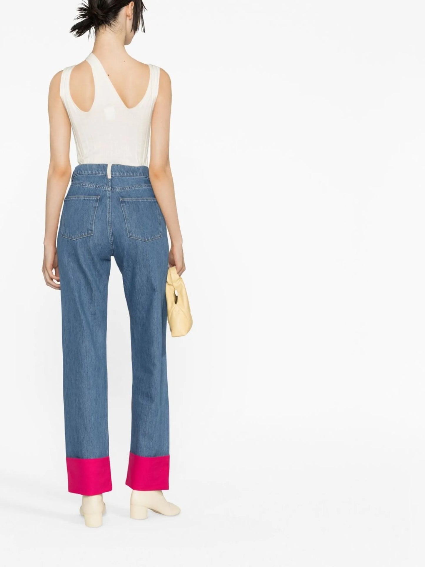 Poppy contrasting cuff jeans