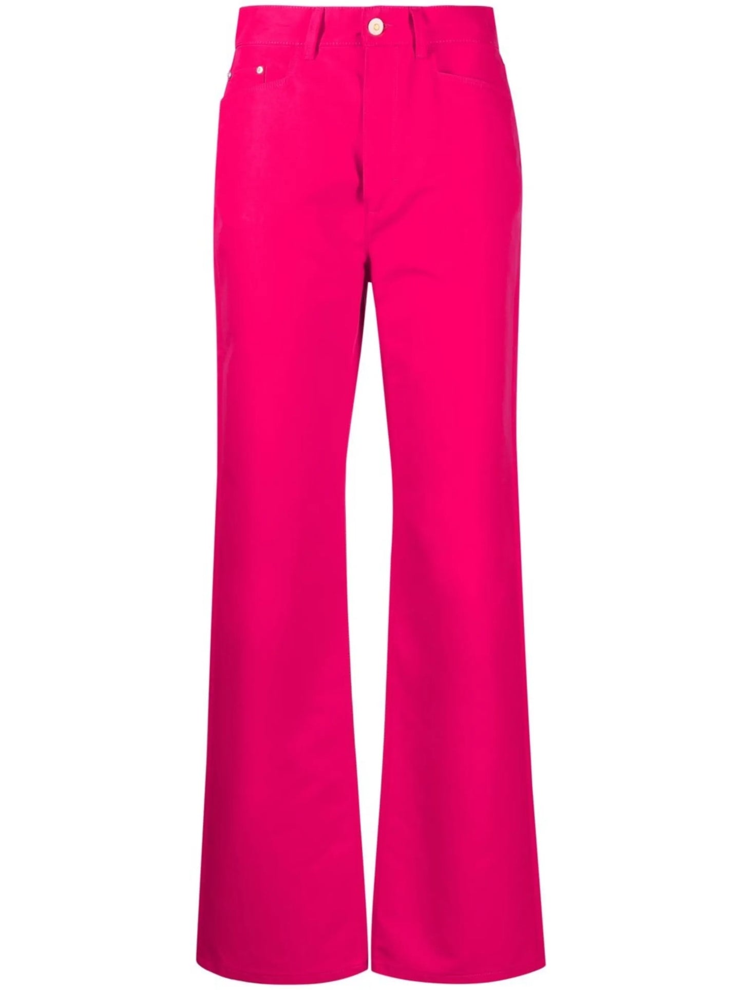 mid-rise straight-leg jeans