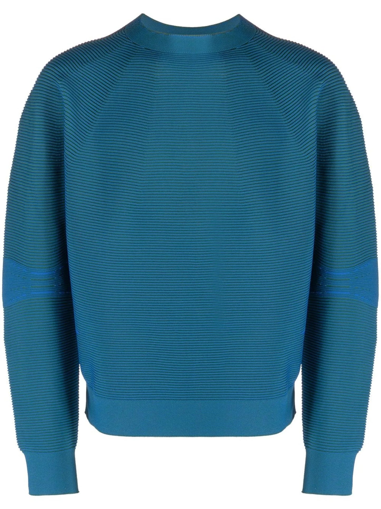 optical-knit long-sleeved jumper