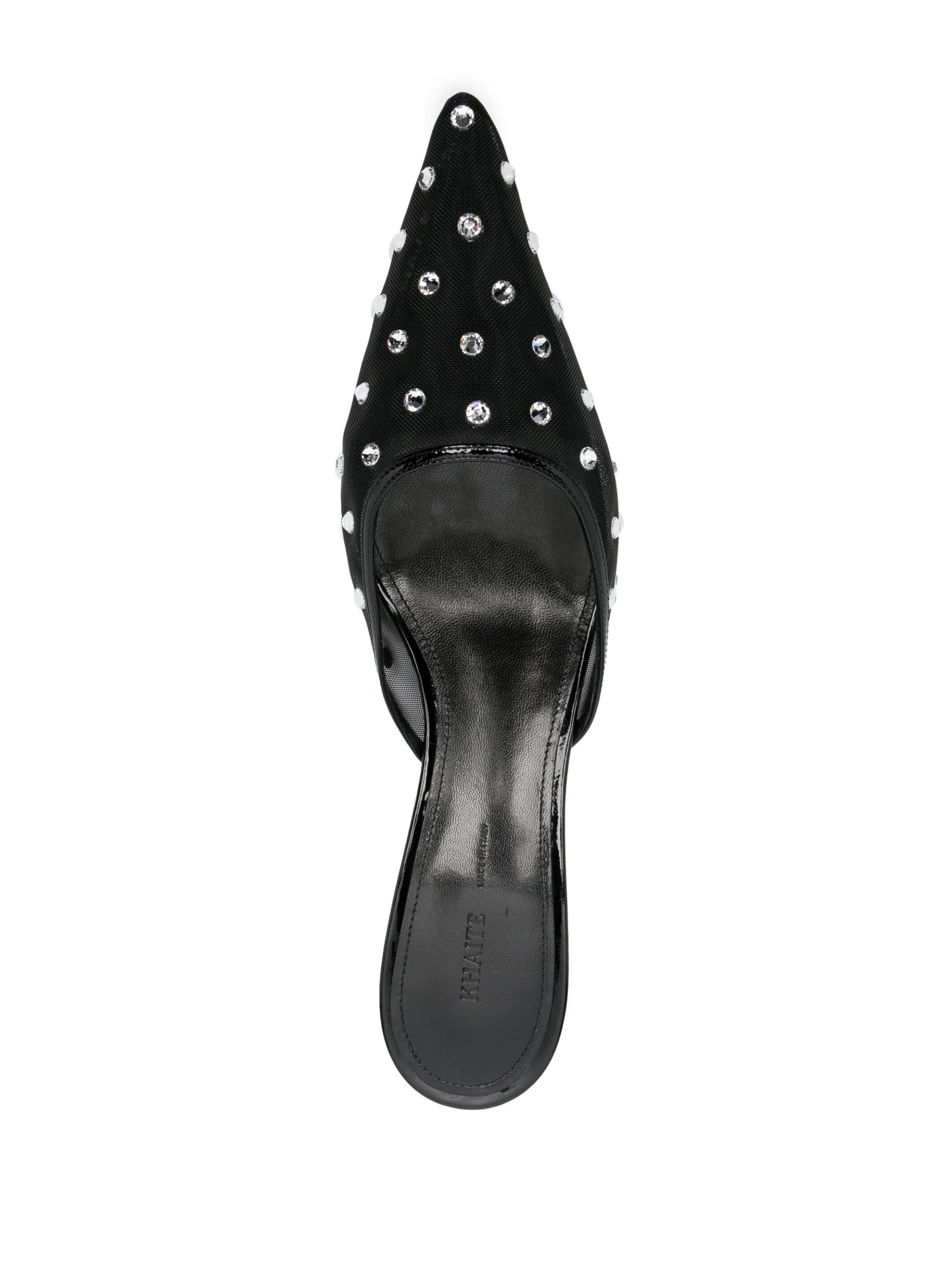 Minna 35mm crystal-embellished mules
