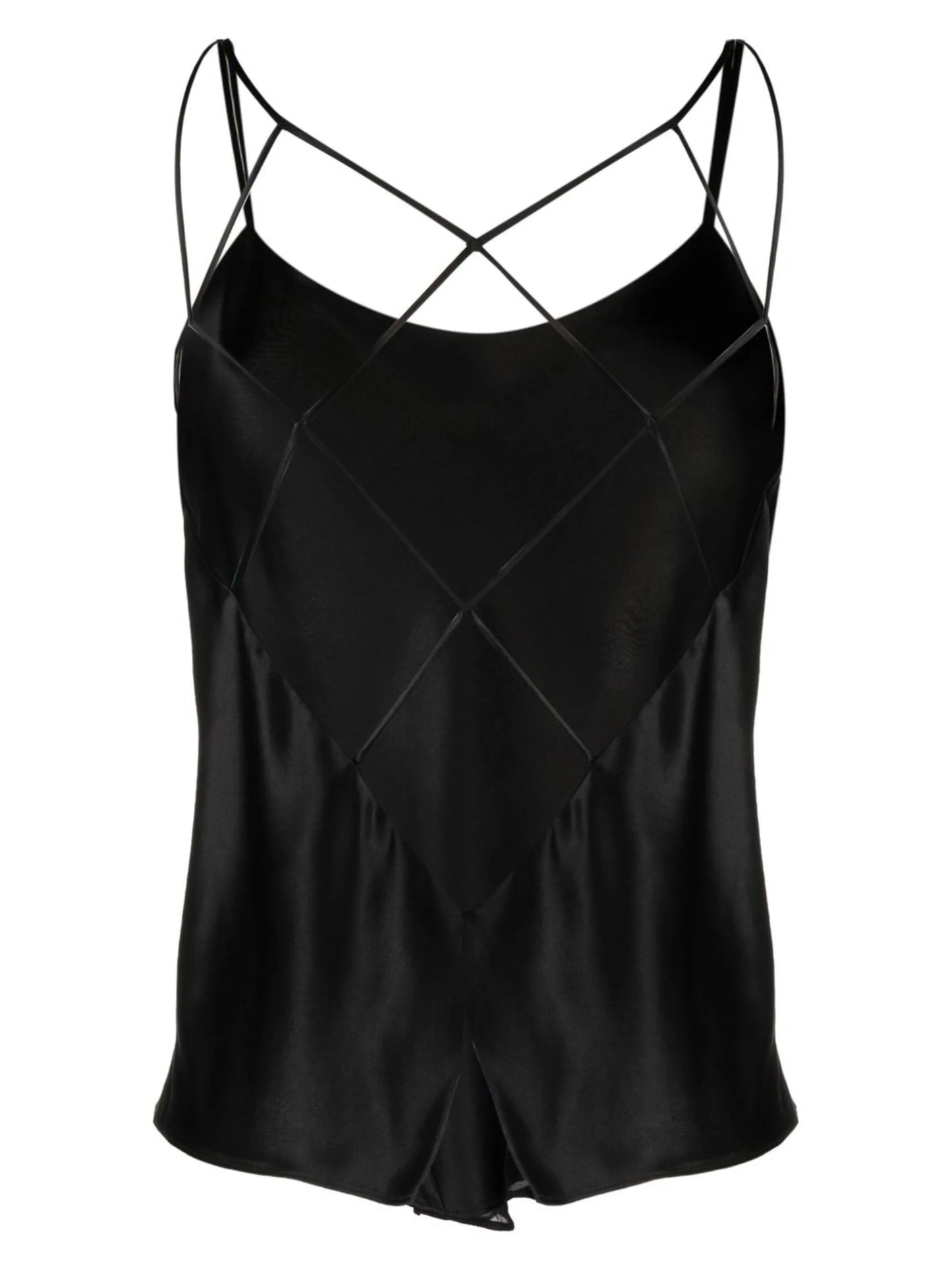 Cage silk camisole top