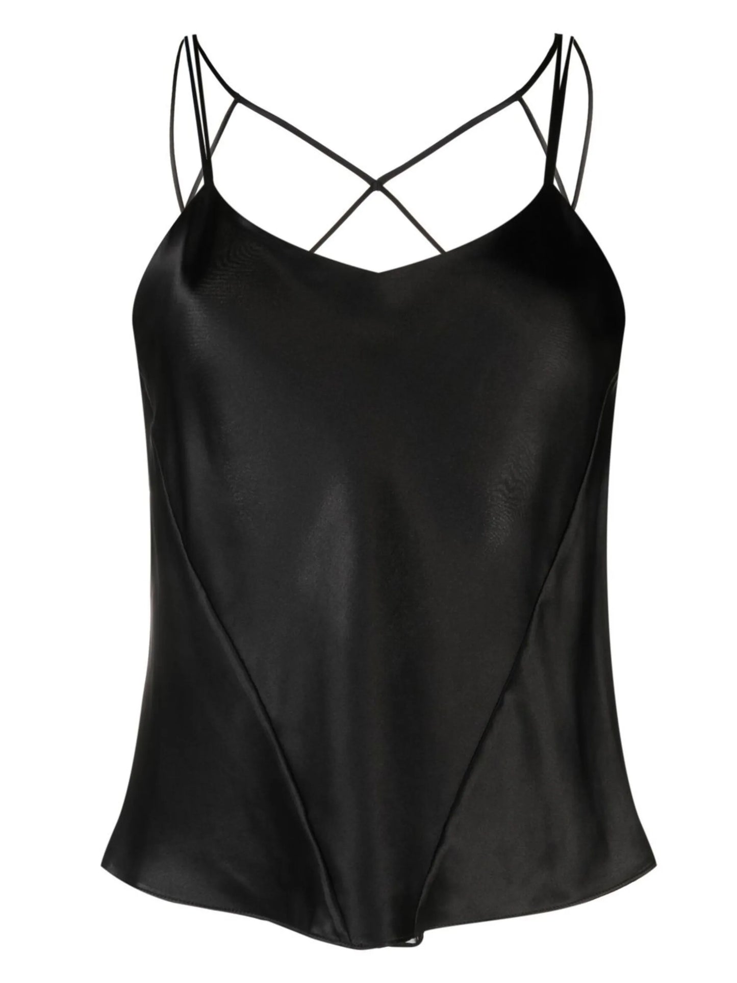 Cage silk camisole top