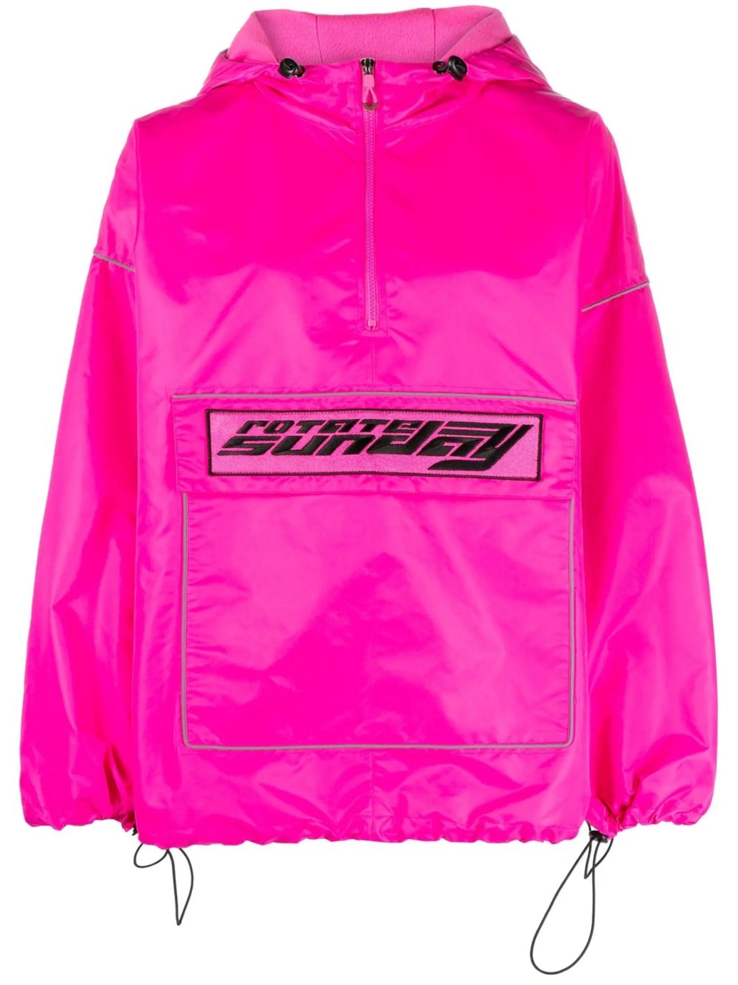 embroidered-logo hooded jacket