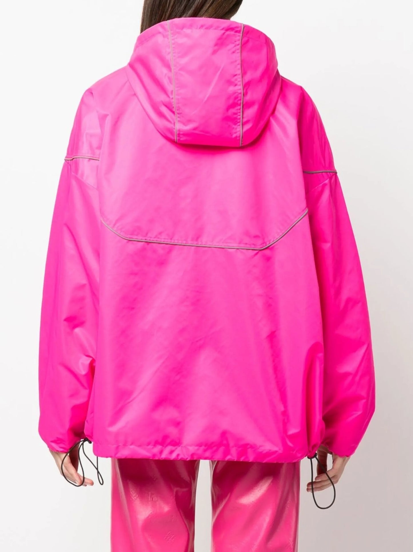 embroidered-logo hooded jacket