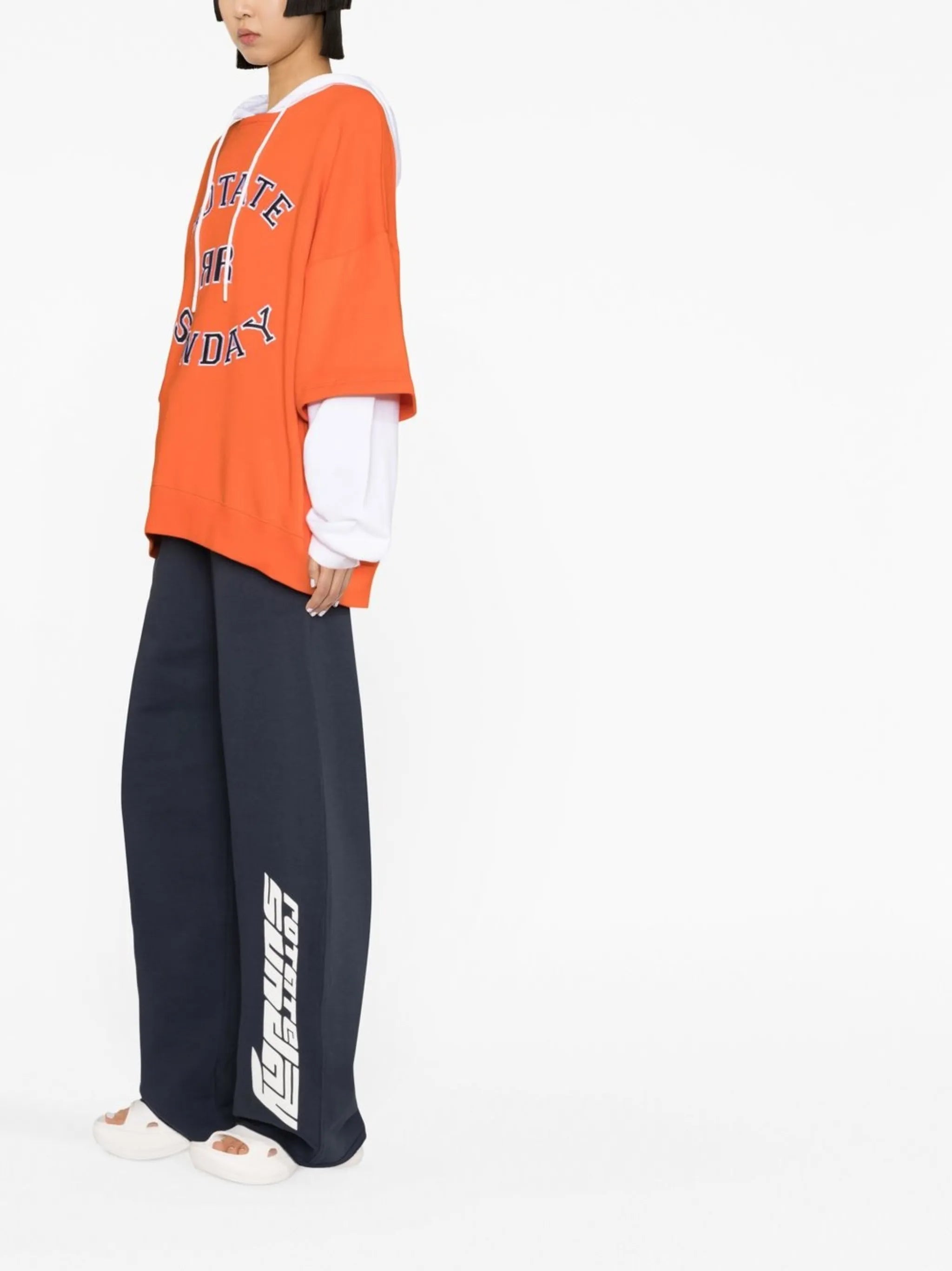 organic cotton logo hoodie