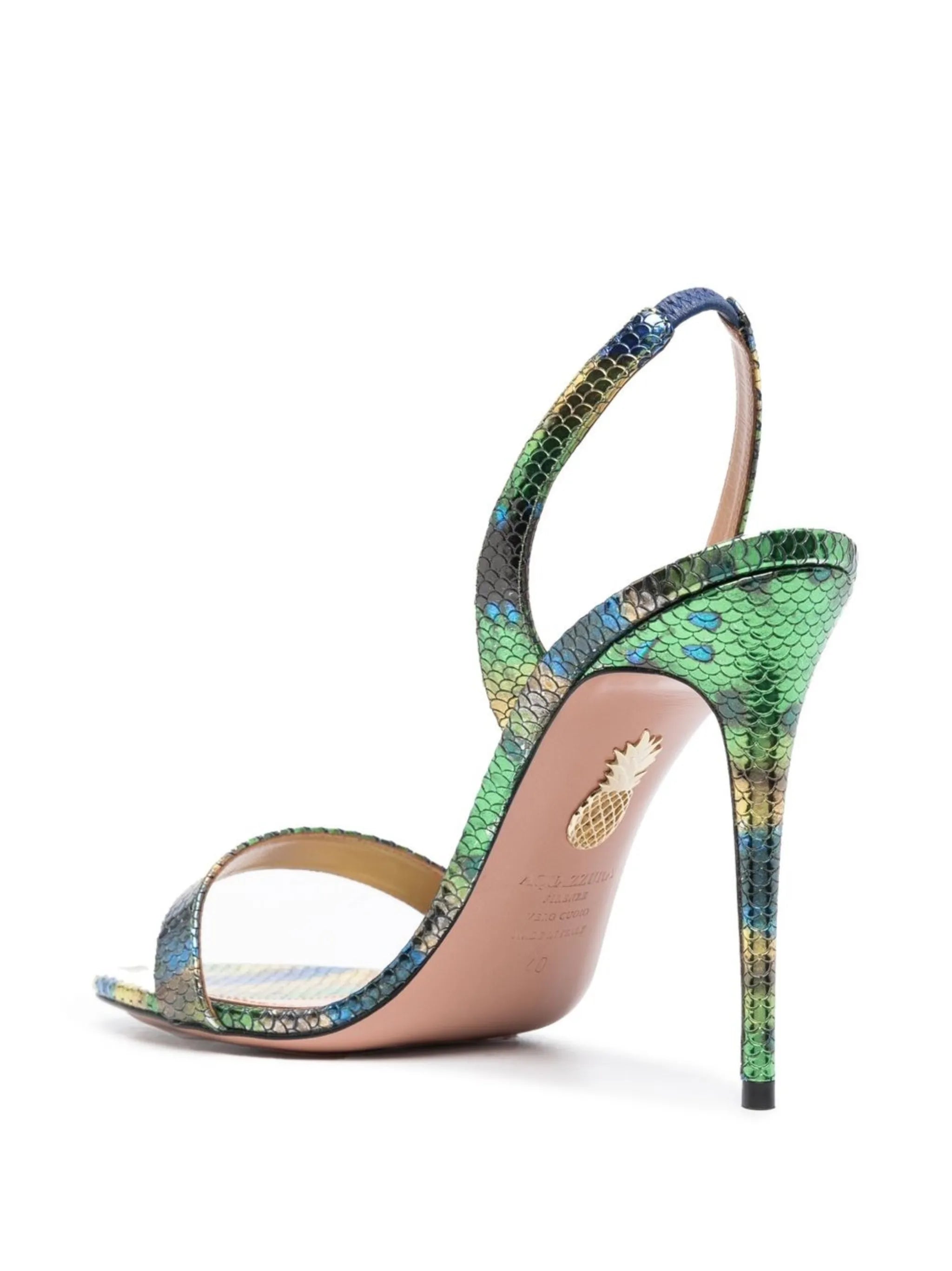 snakeskin-effect calf-leather sandals