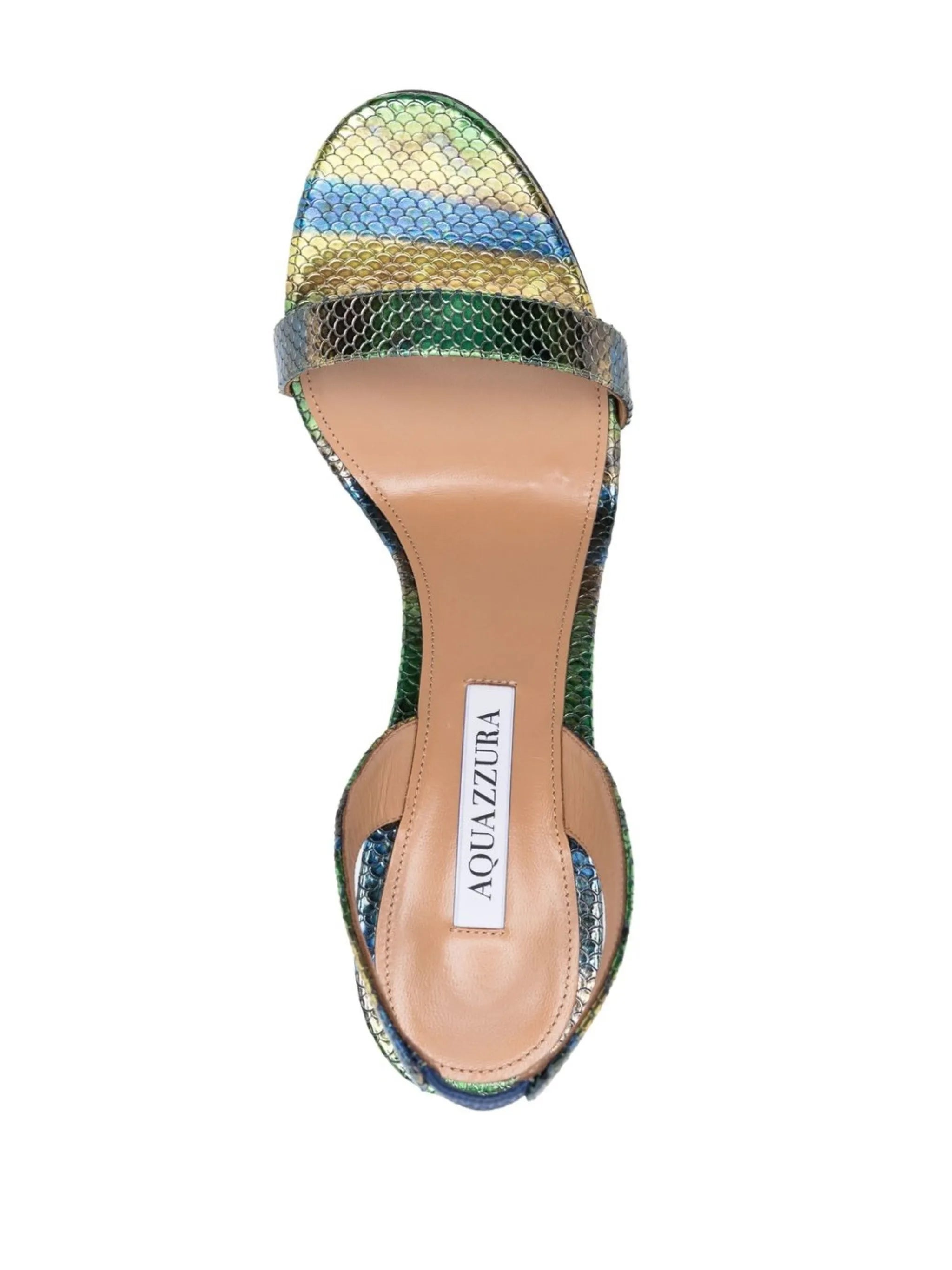 snakeskin-effect calf-leather sandals