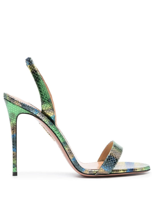 snakeskin-effect calf-leather sandals