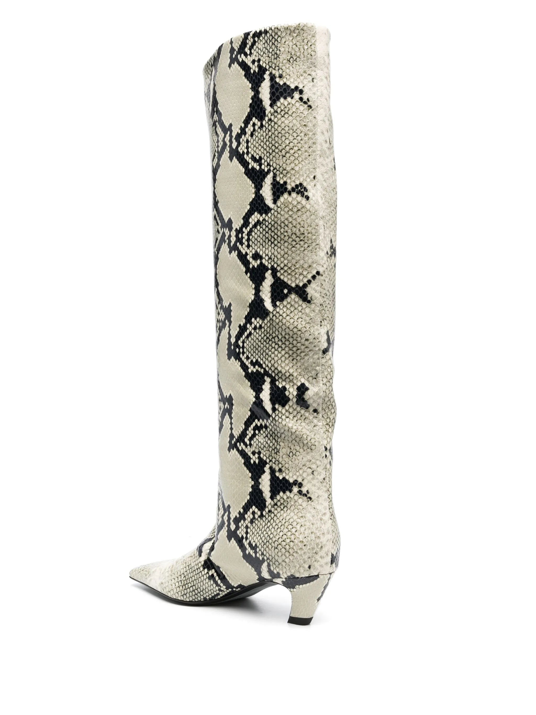 The Davis snakeskin-effect boots