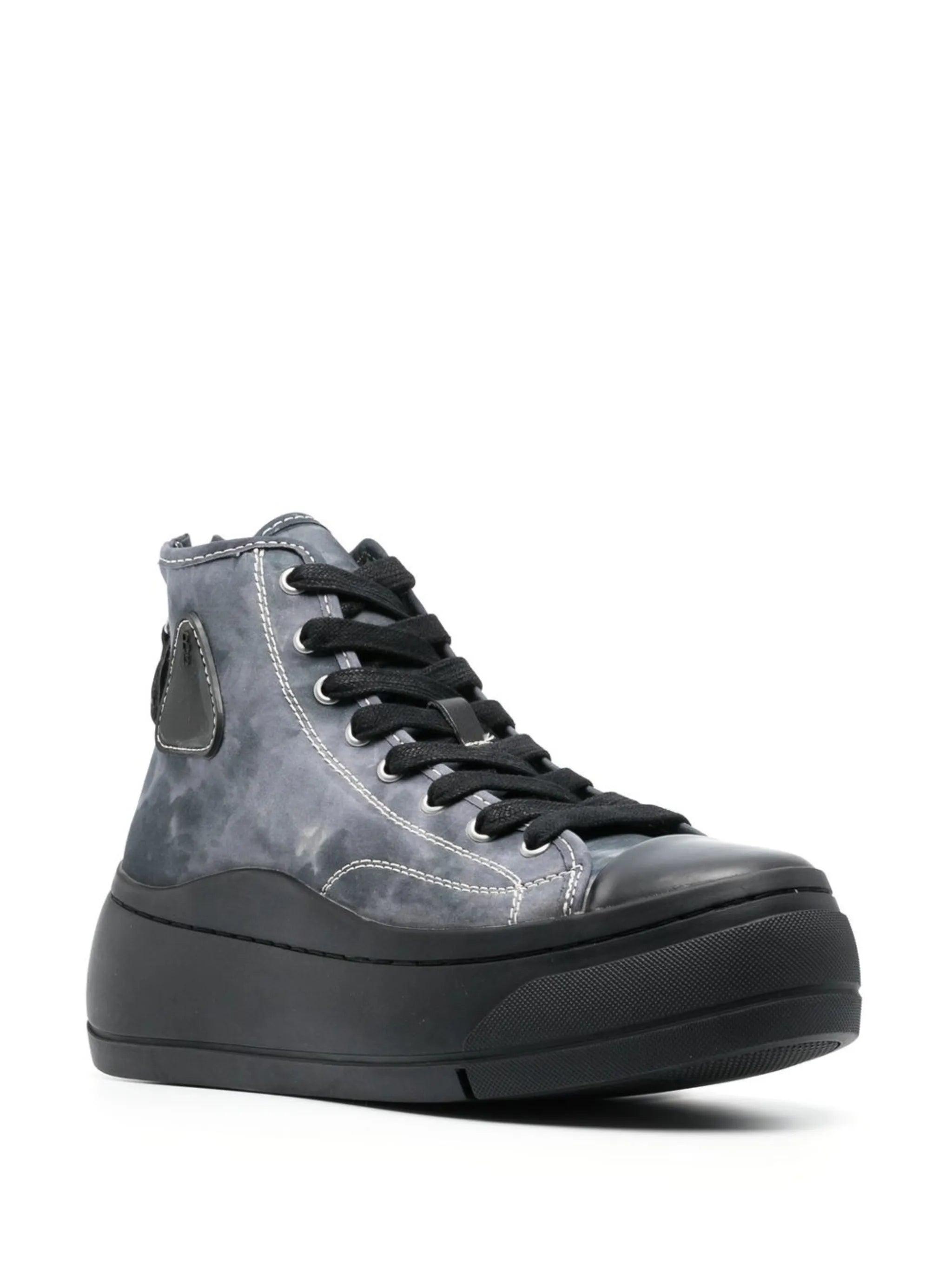 tie-dye hi-top sneakers