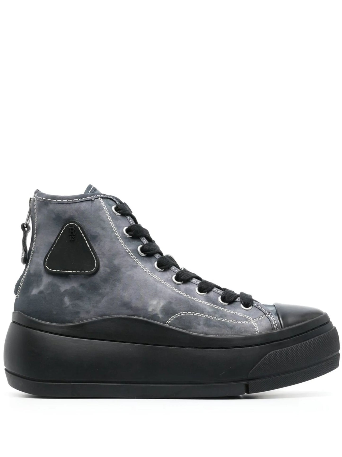 tie-dye hi-top sneakers