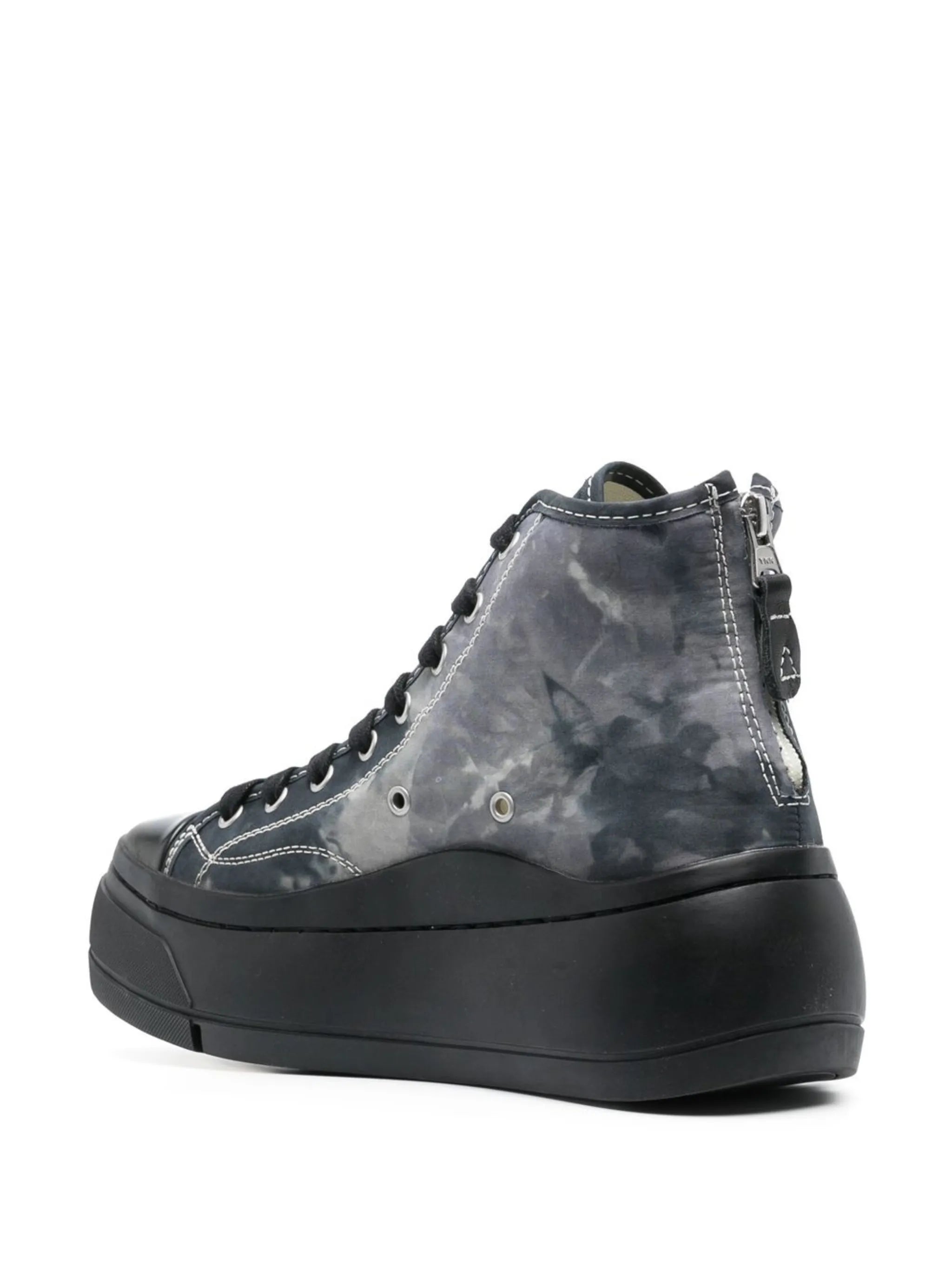 tie-dye hi-top sneakers