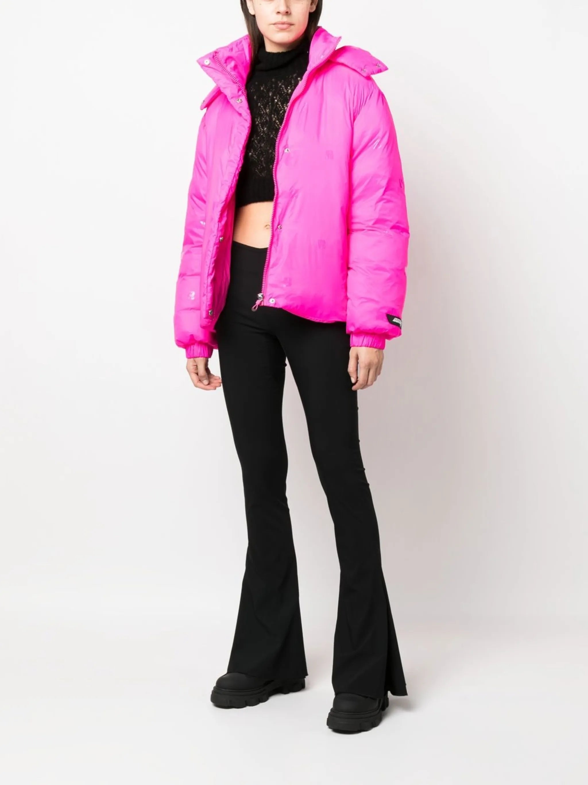 Tina logo-patch zip-up jacket