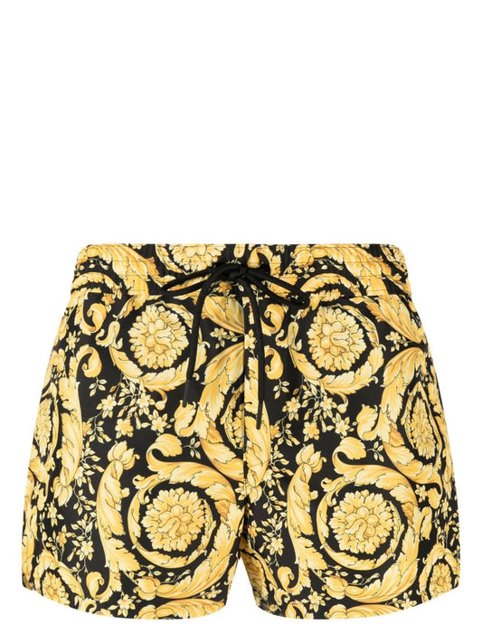 Baroque-print swim shorts
