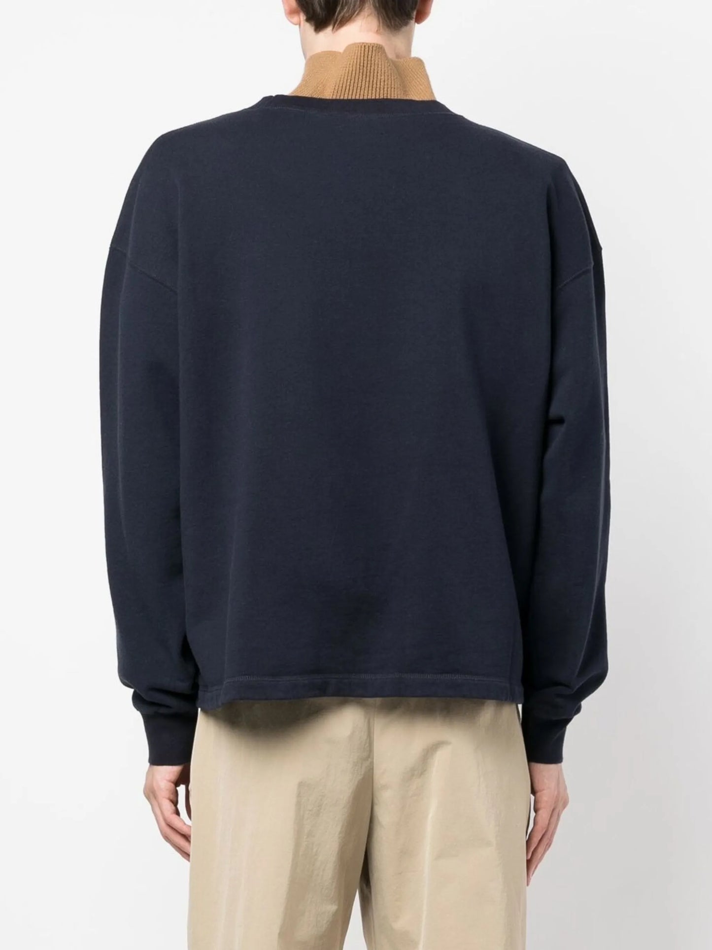 Pony appliqué rosette detail sweatshirt