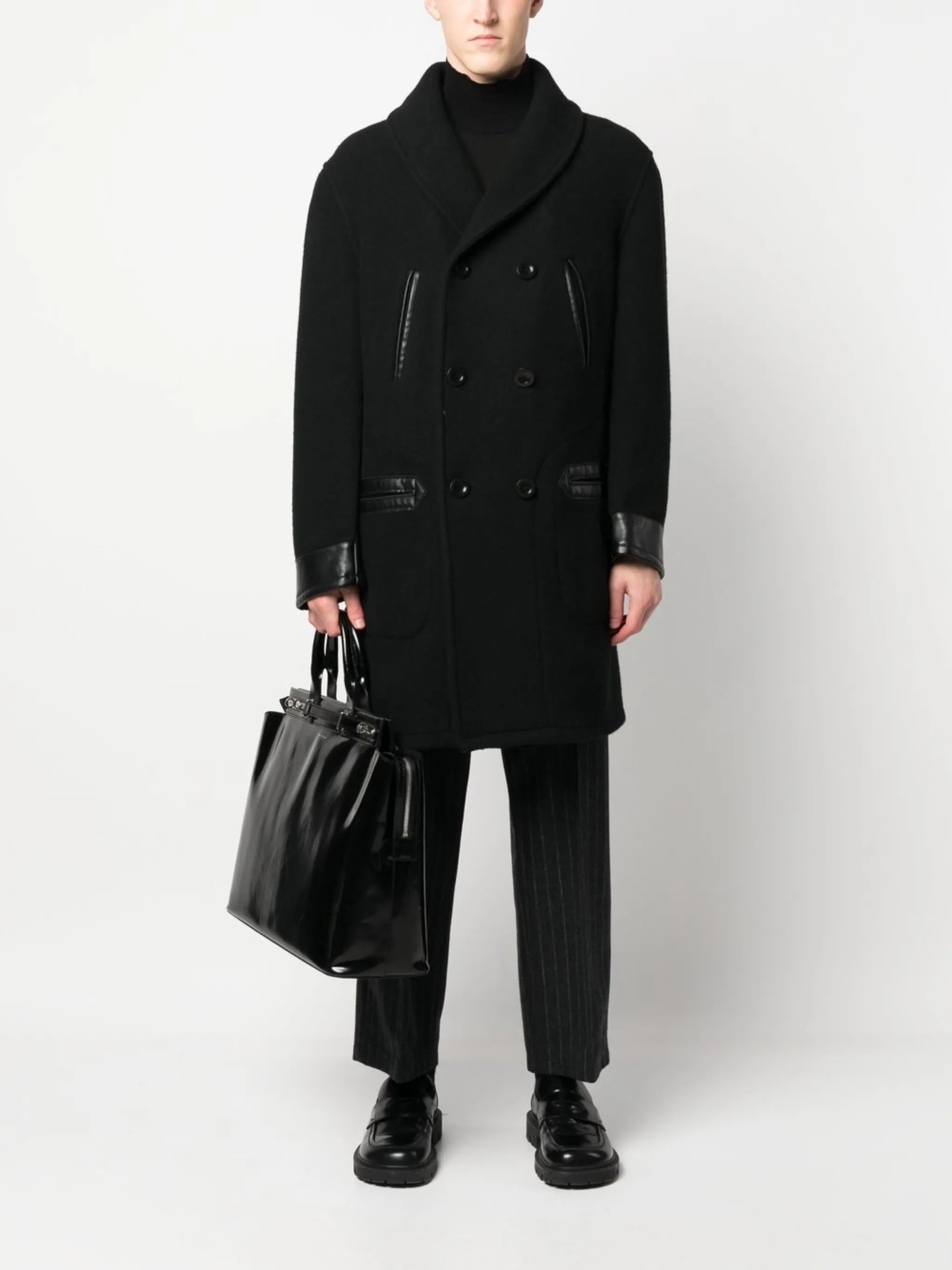 double-breasted tailored coat