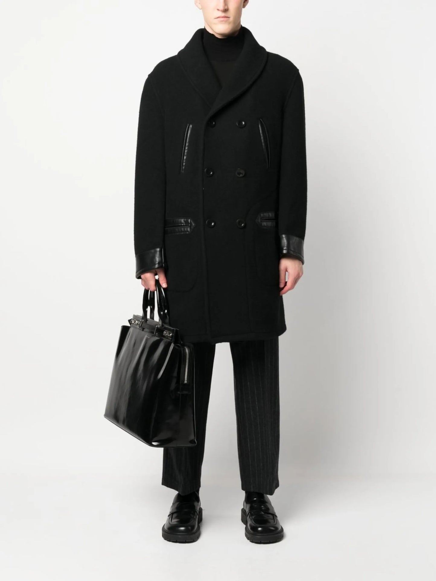 double-breasted tailored coat