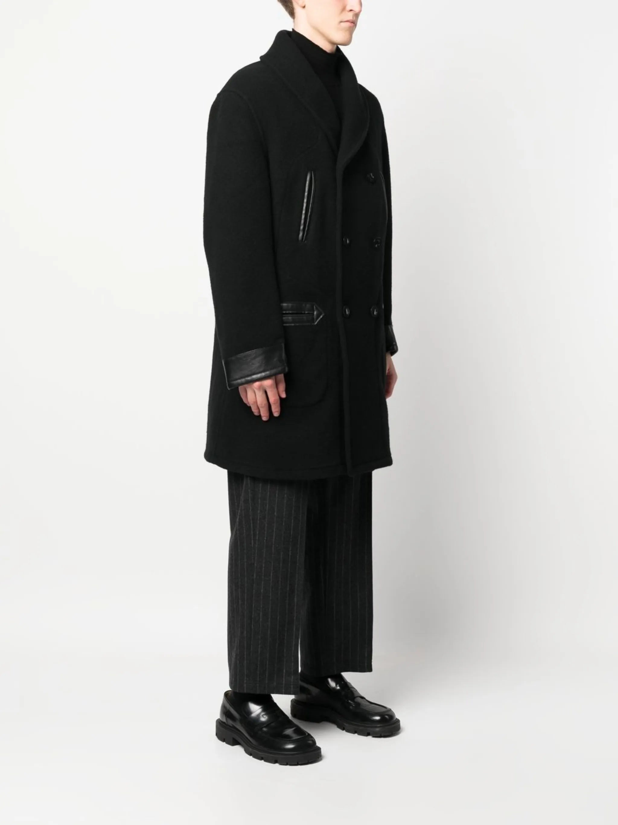 double-breasted tailored coat