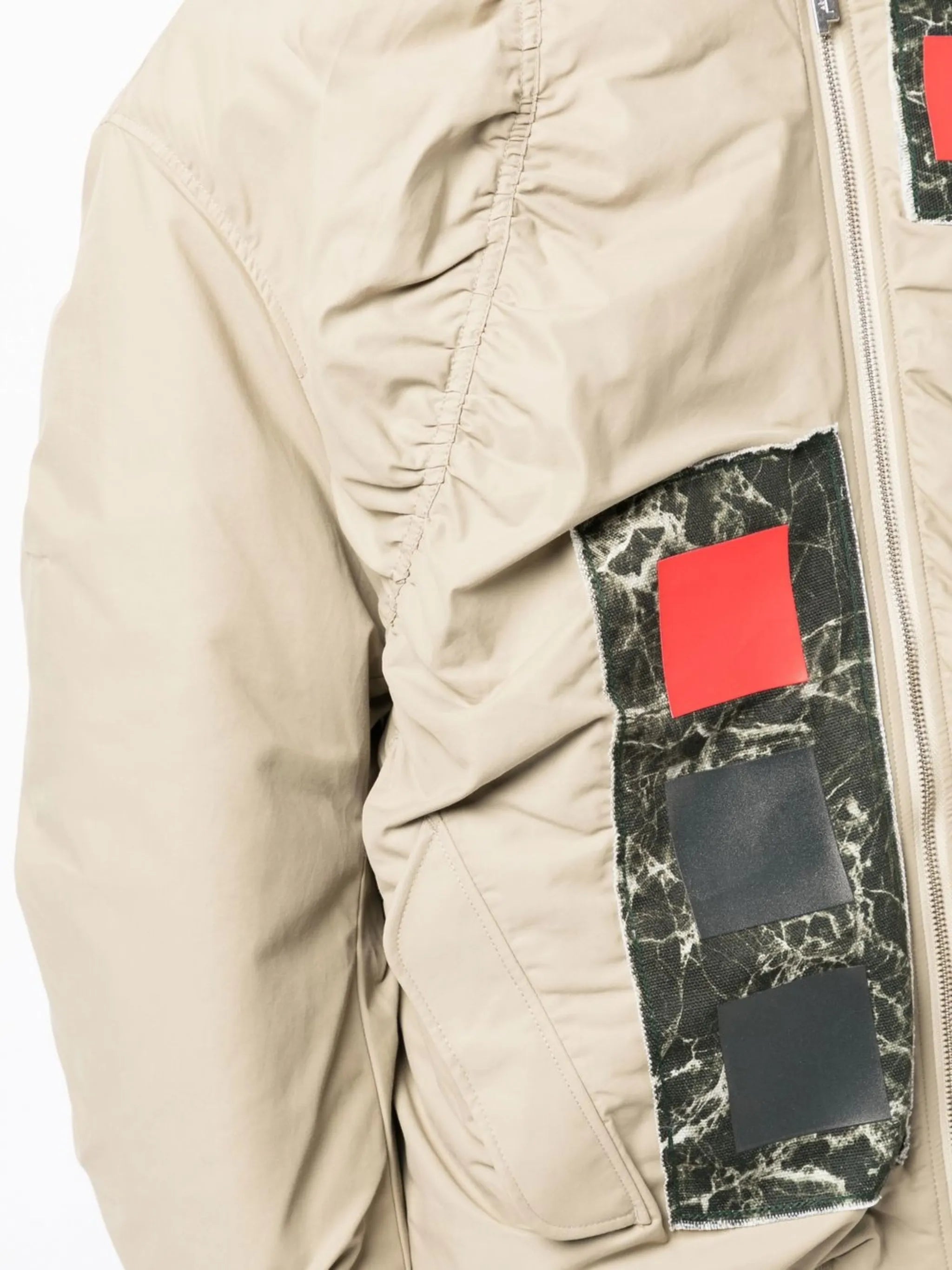 contrast-panel bomber jacket