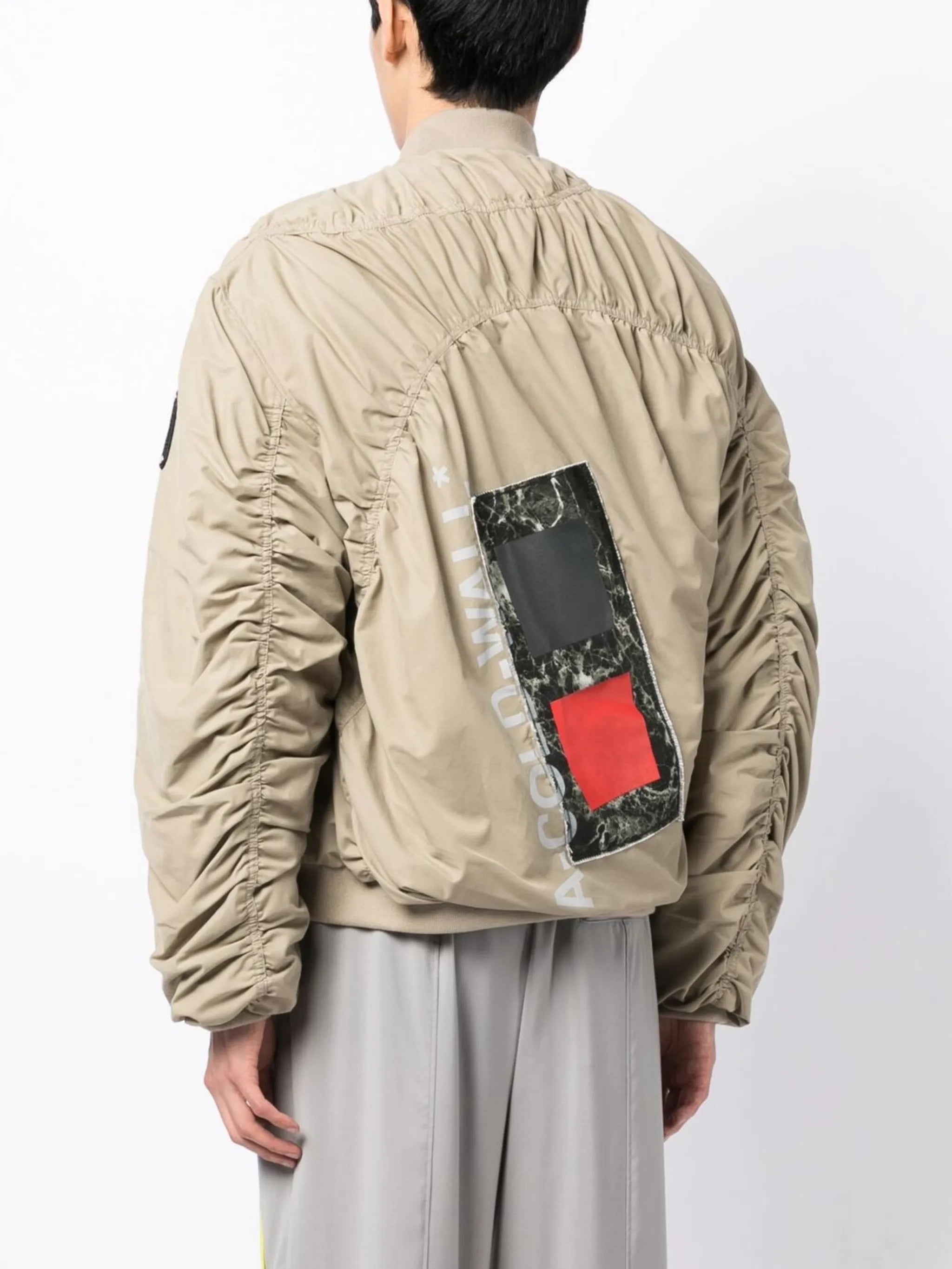 contrast-panel bomber jacket