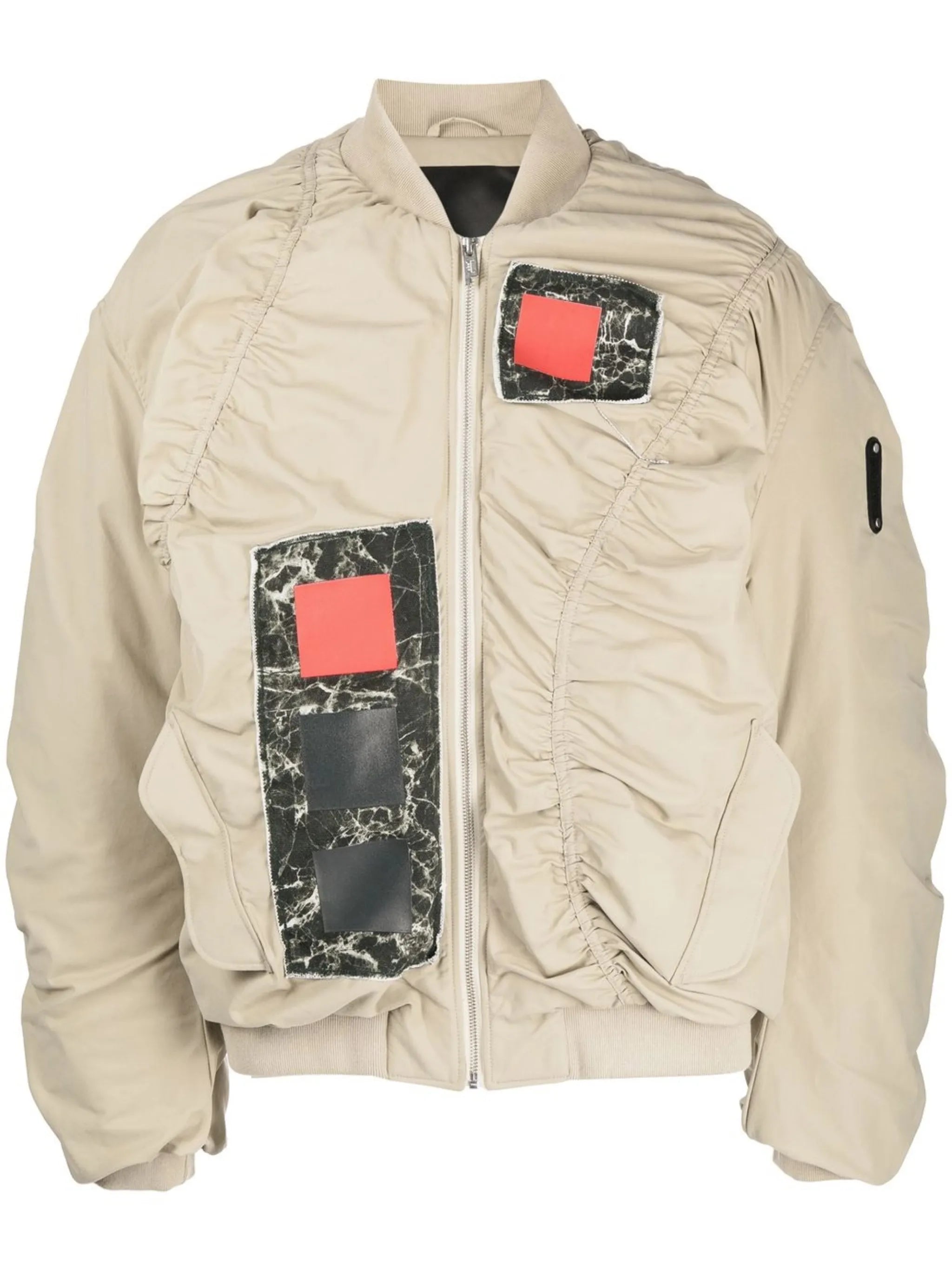 contrast-panel bomber jacket