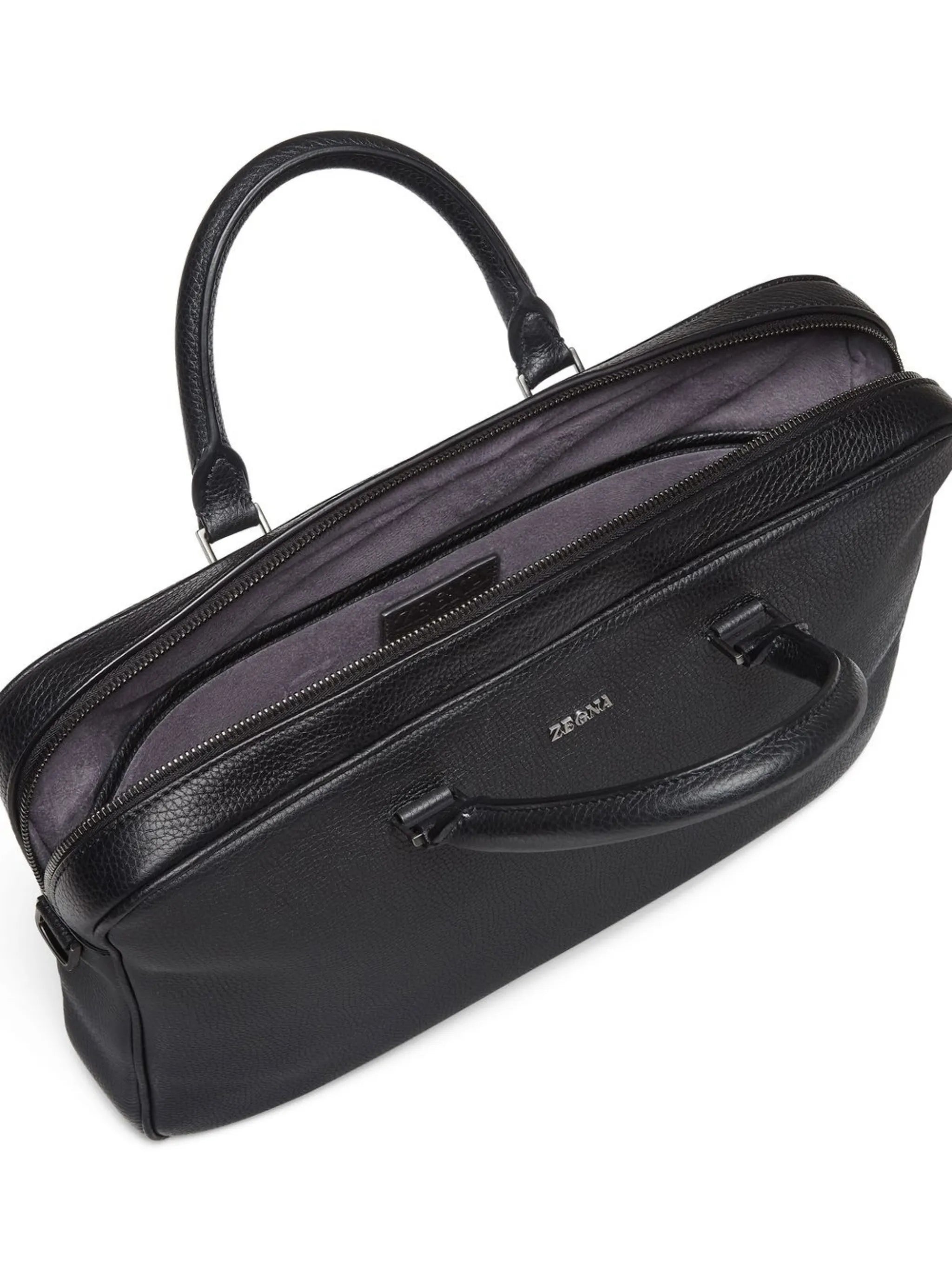 Grained Leather Edgy Business bag