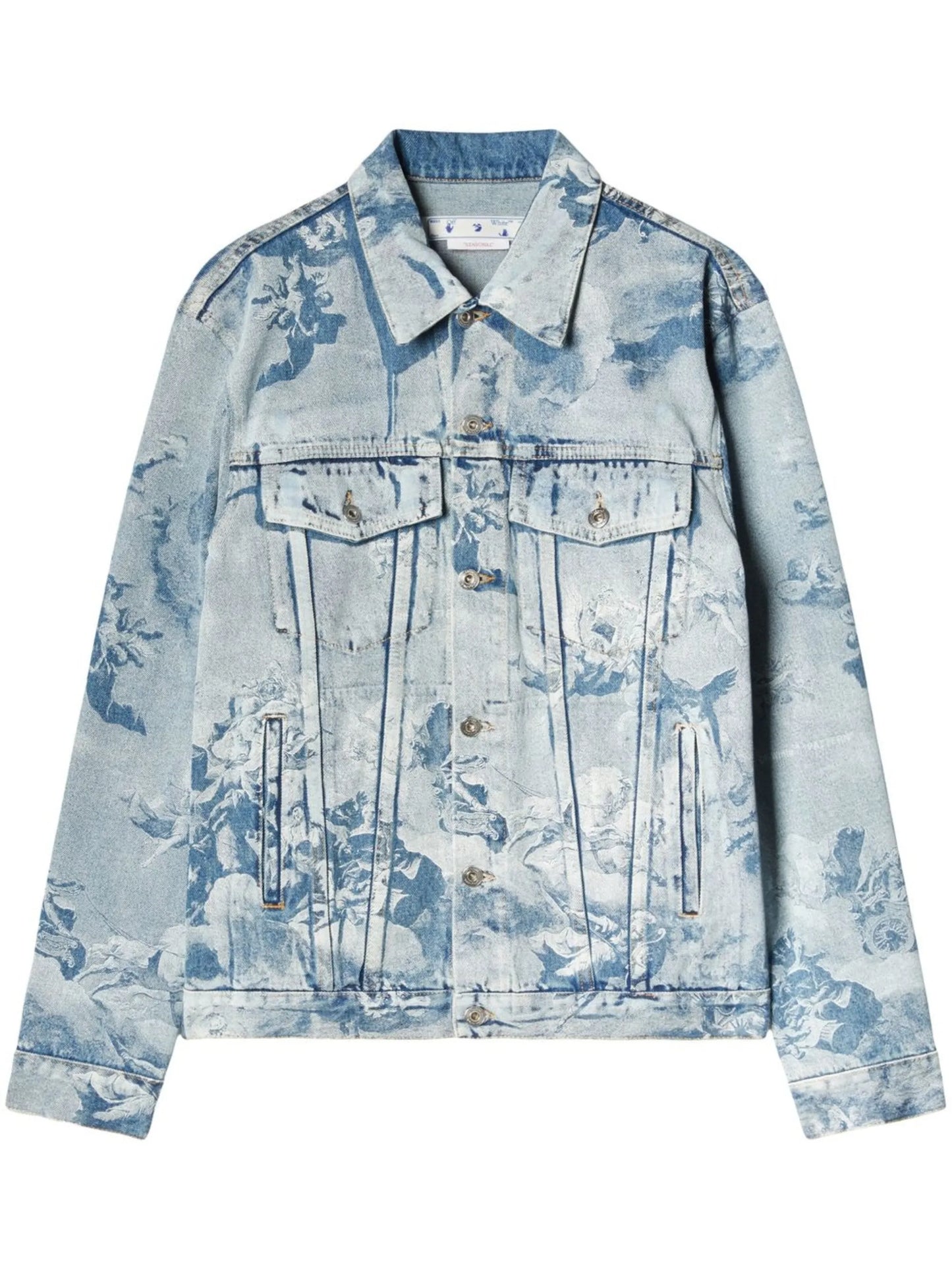 Skate painting-print denim jacket