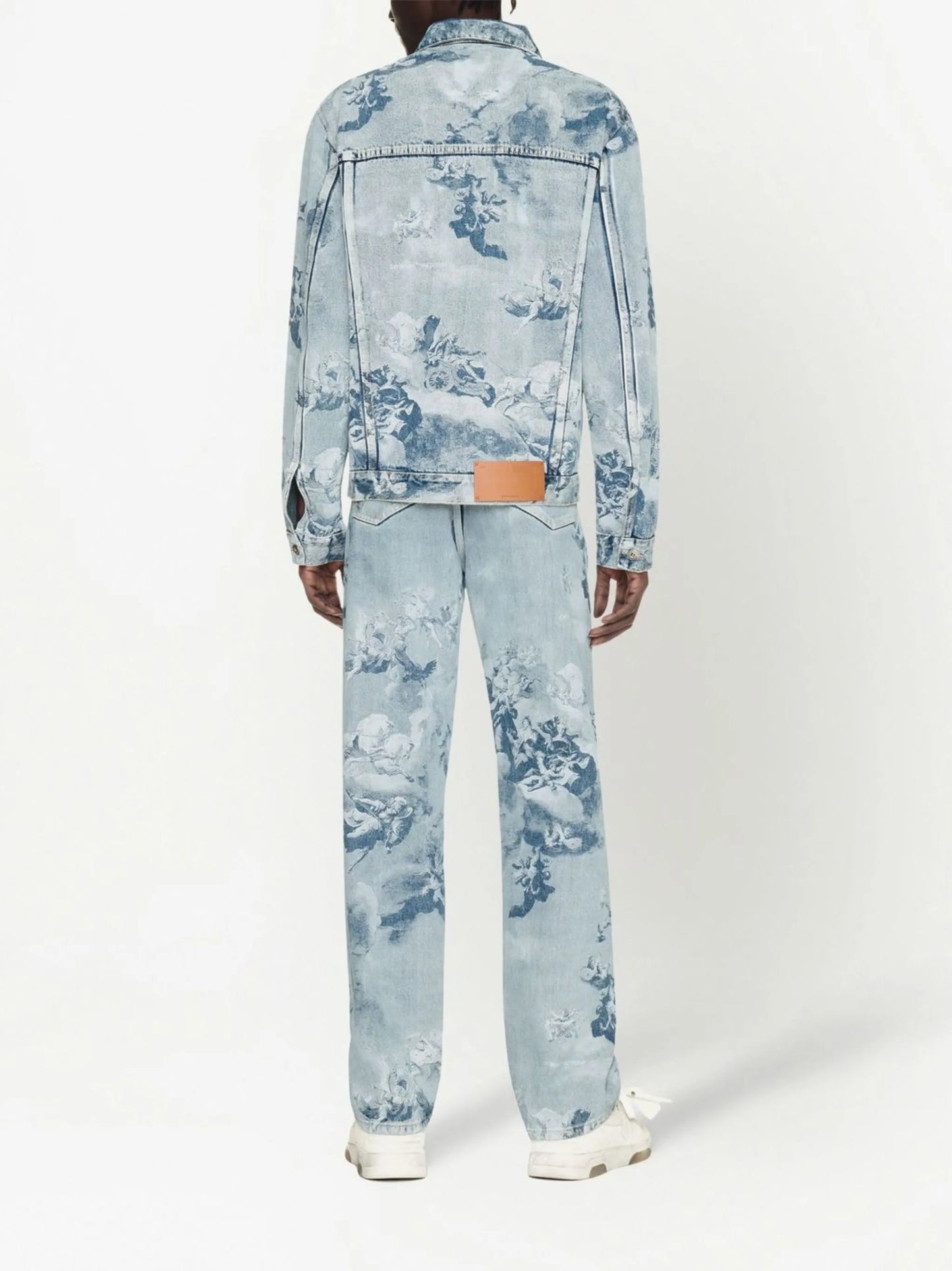 Skate painting-print denim jacket