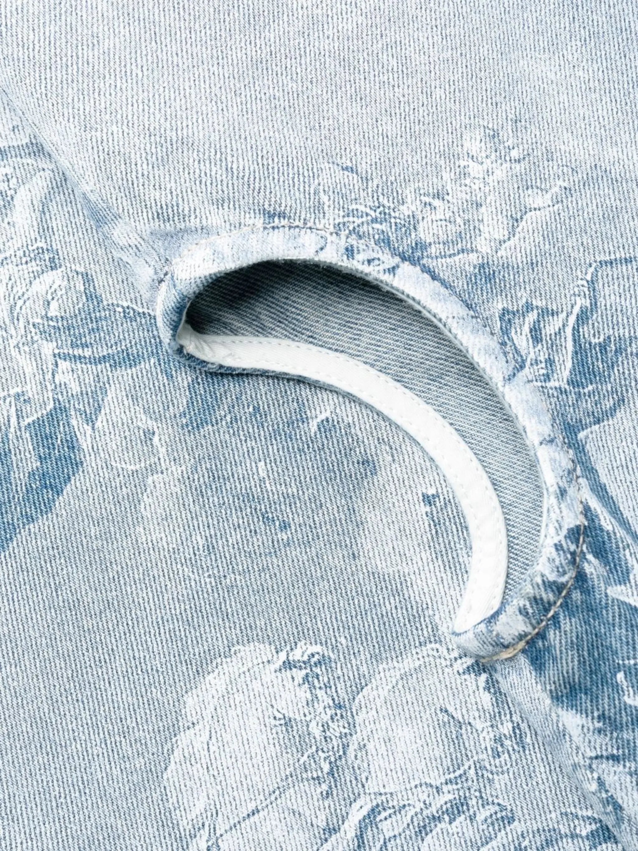 cut-out detail denim jeans