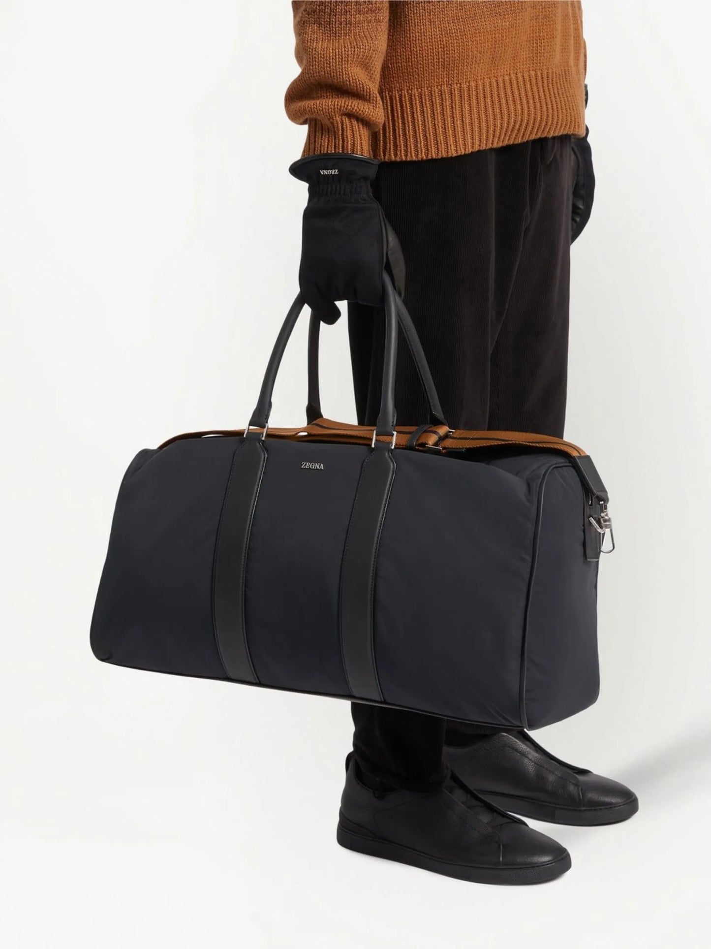leather-trim holdall