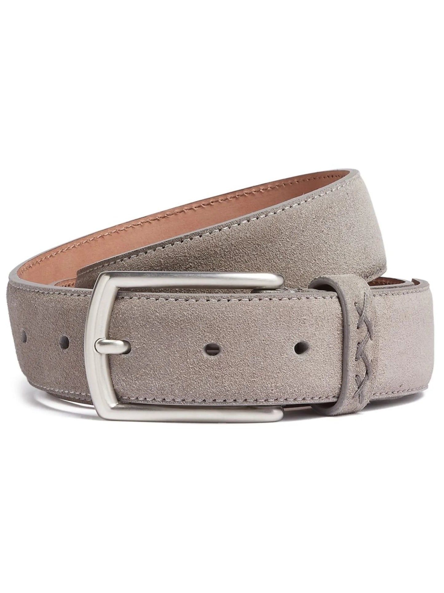 mélange-effect suede belt
