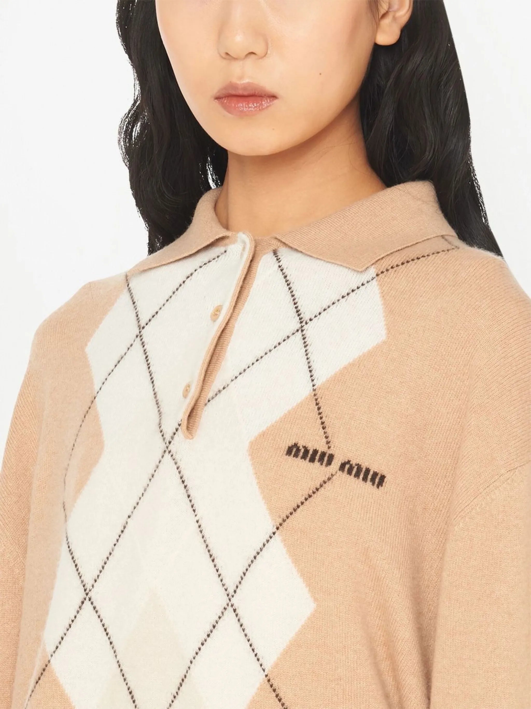 intarsia-knit logo jumper