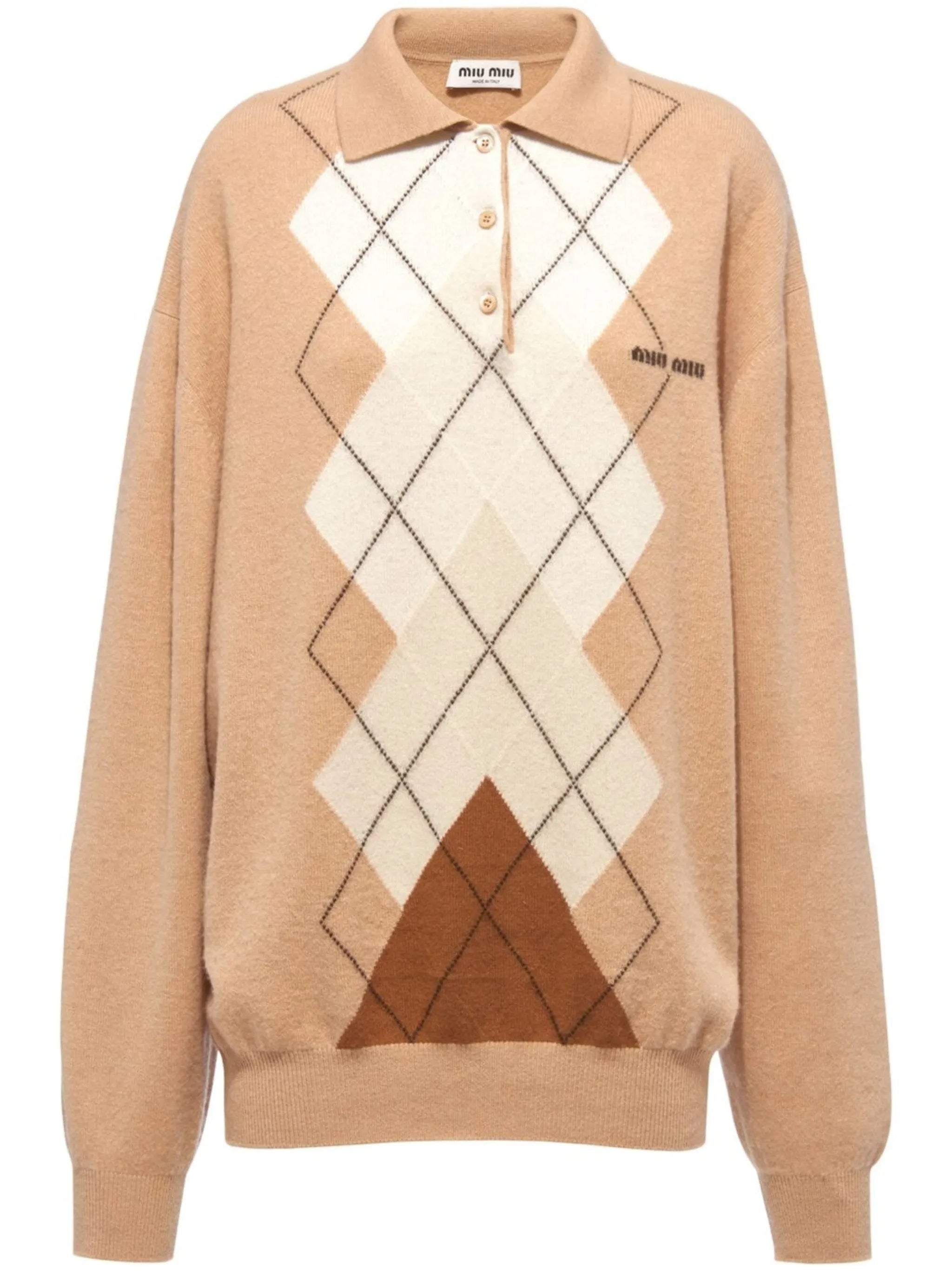 intarsia-knit logo jumper
