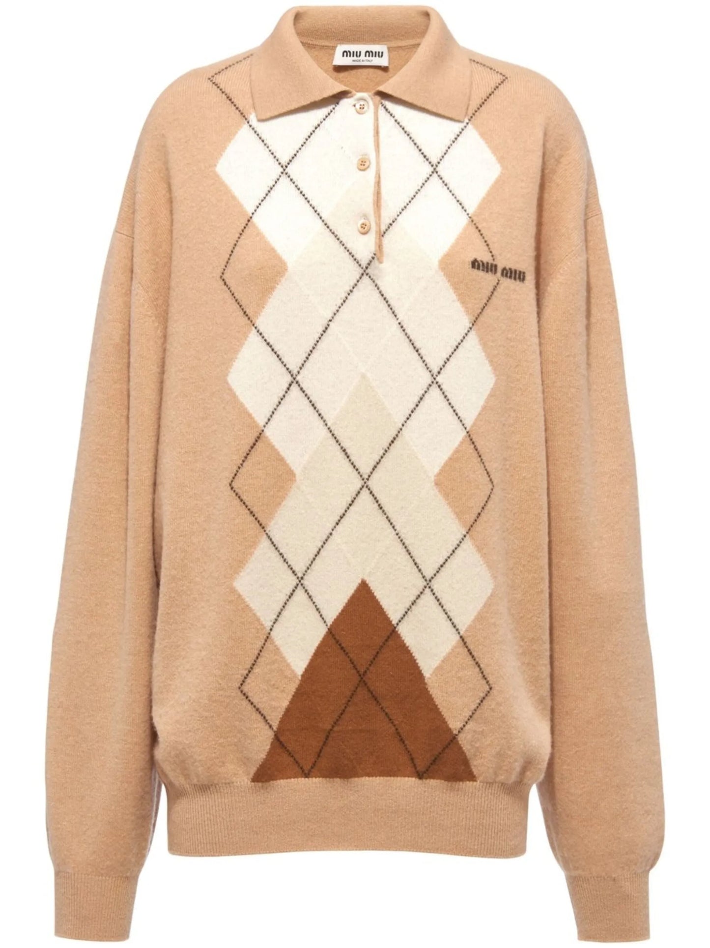 intarsia-knit logo jumper