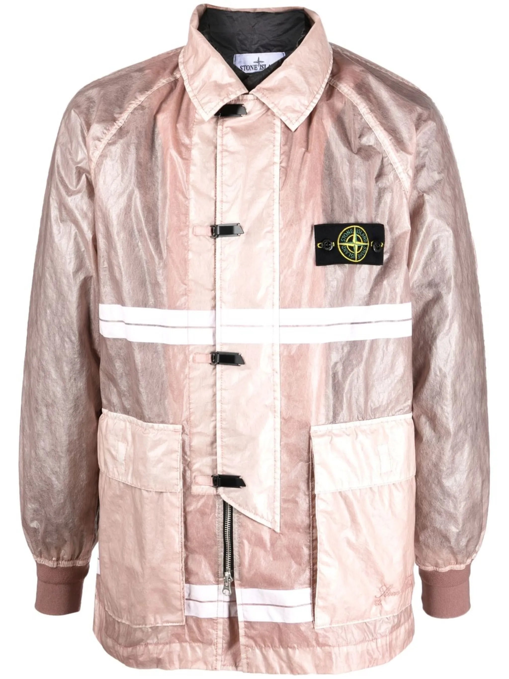 logo-patch double-layer jacket
