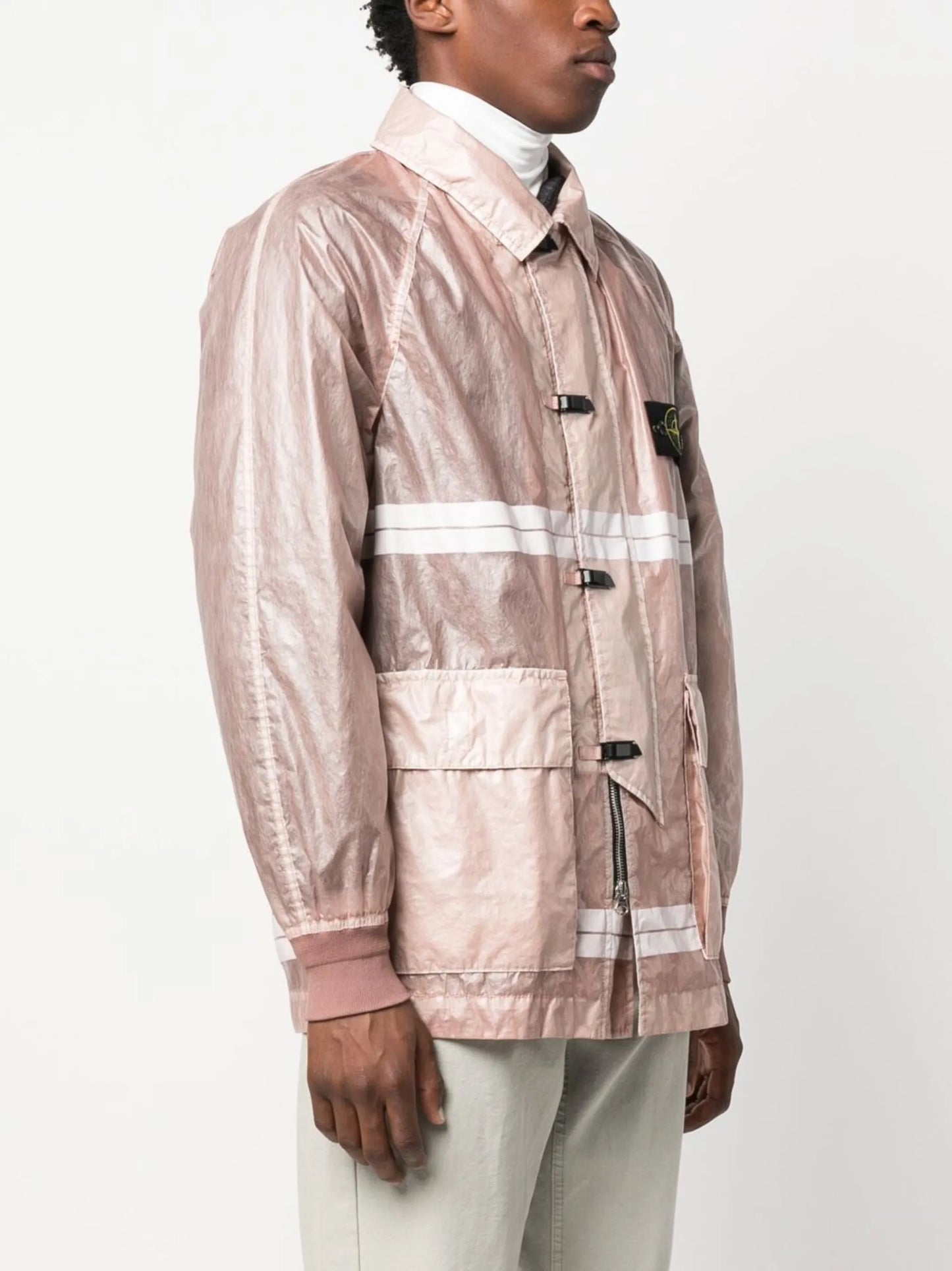 logo-patch double-layer jacket
