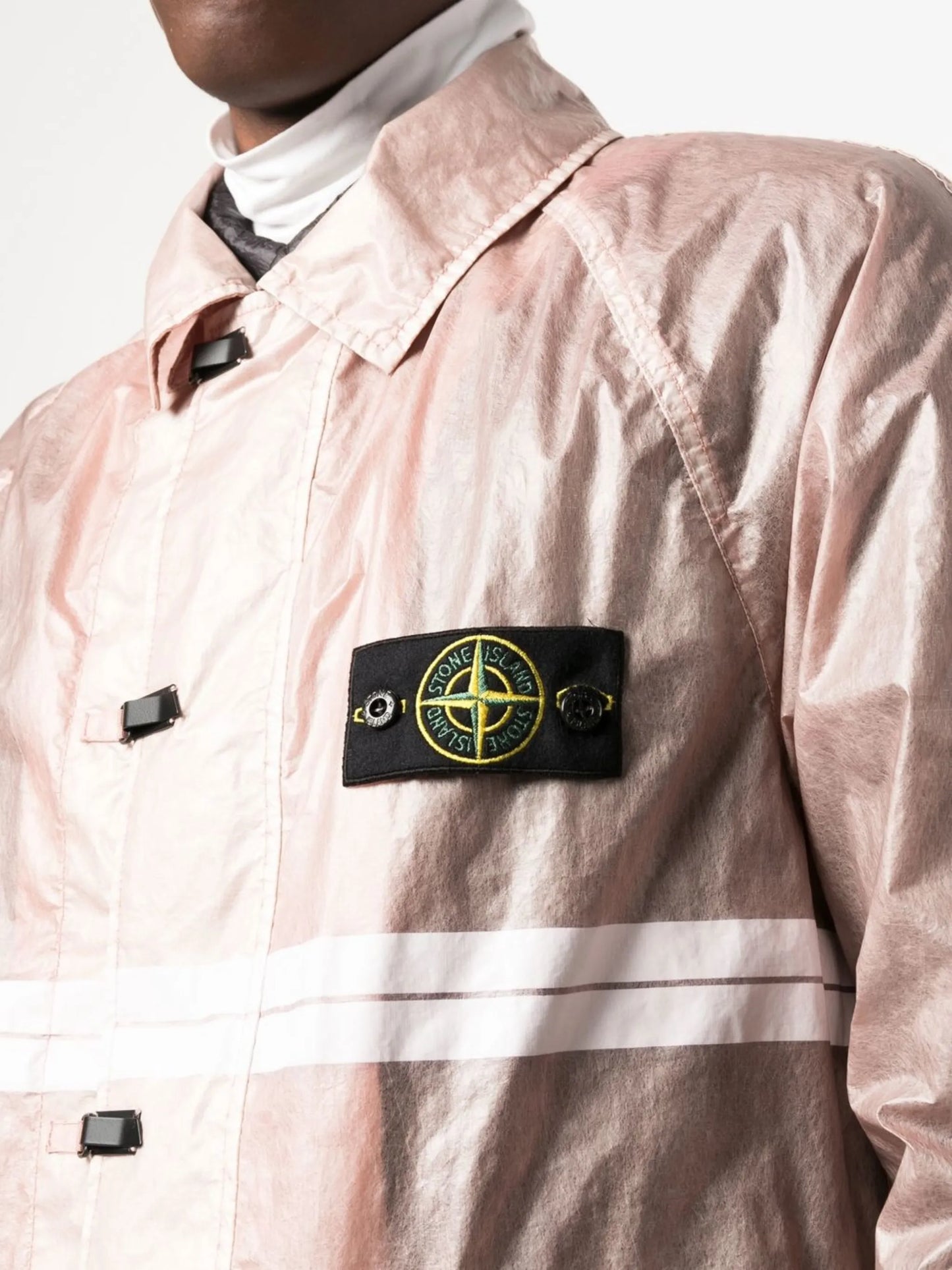 logo-patch double-layer jacket