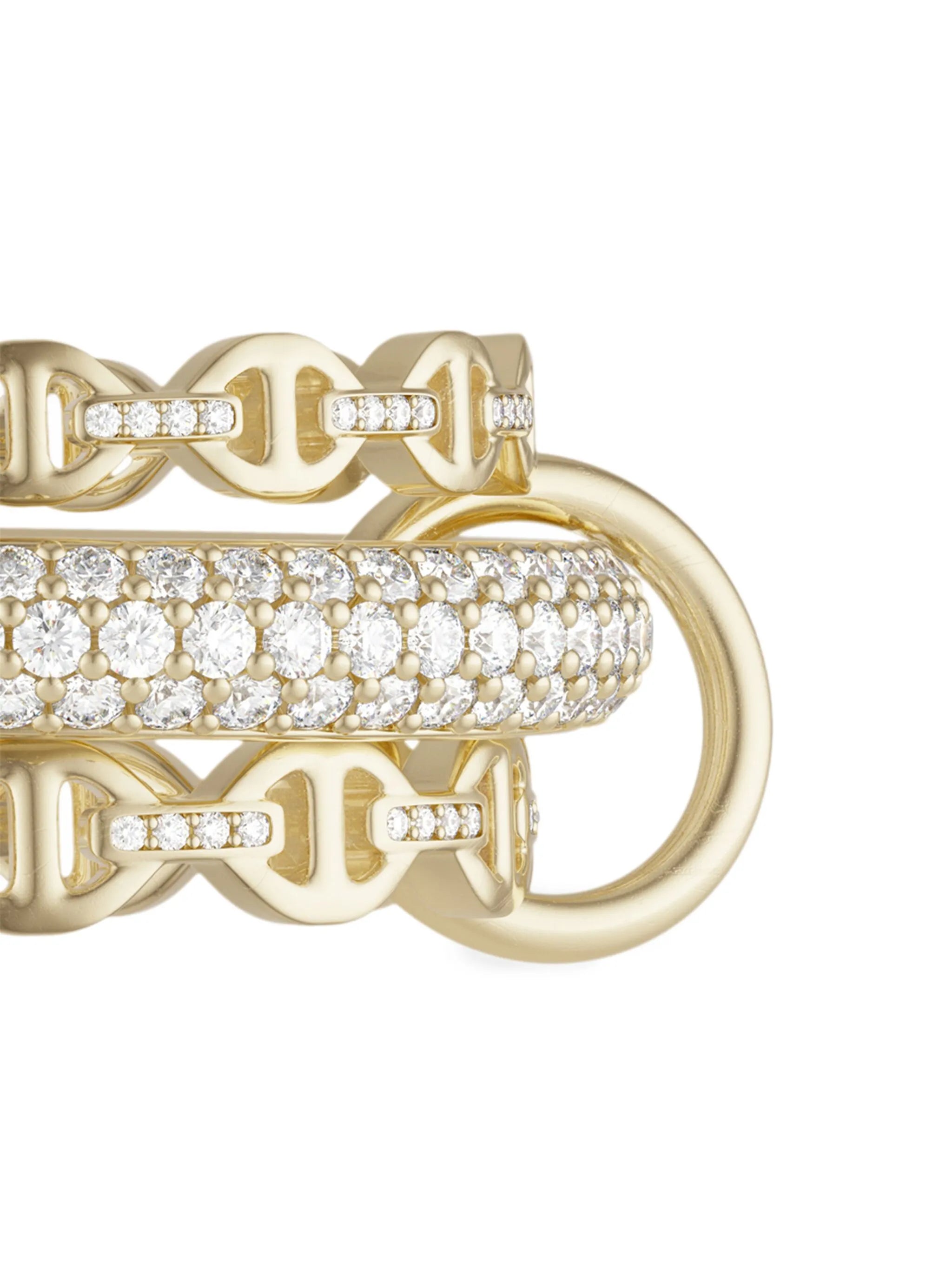 x Hoorsenbuhs 18kt yellow gold Microdame SK diamond ring