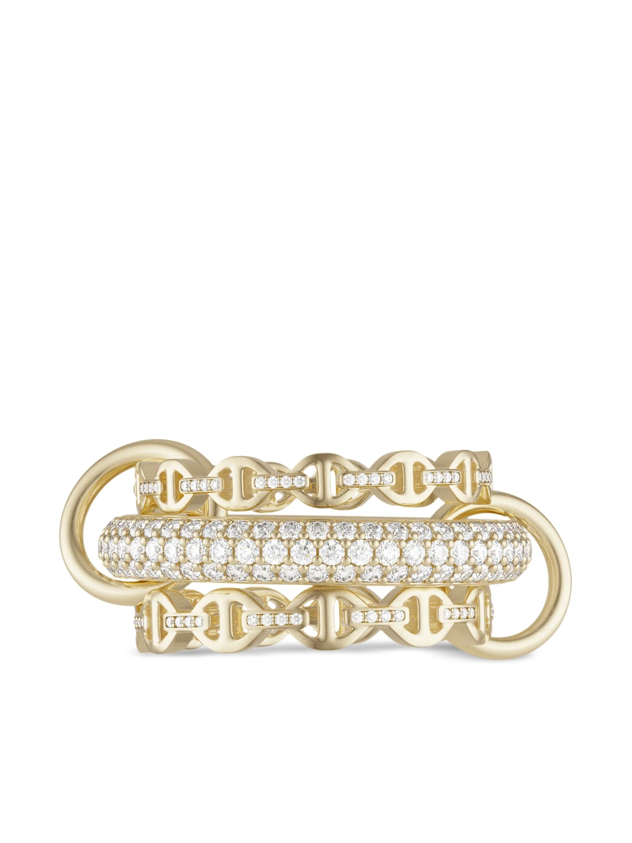 x Hoorsenbuhs 18kt yellow gold Microdame SK diamond ring