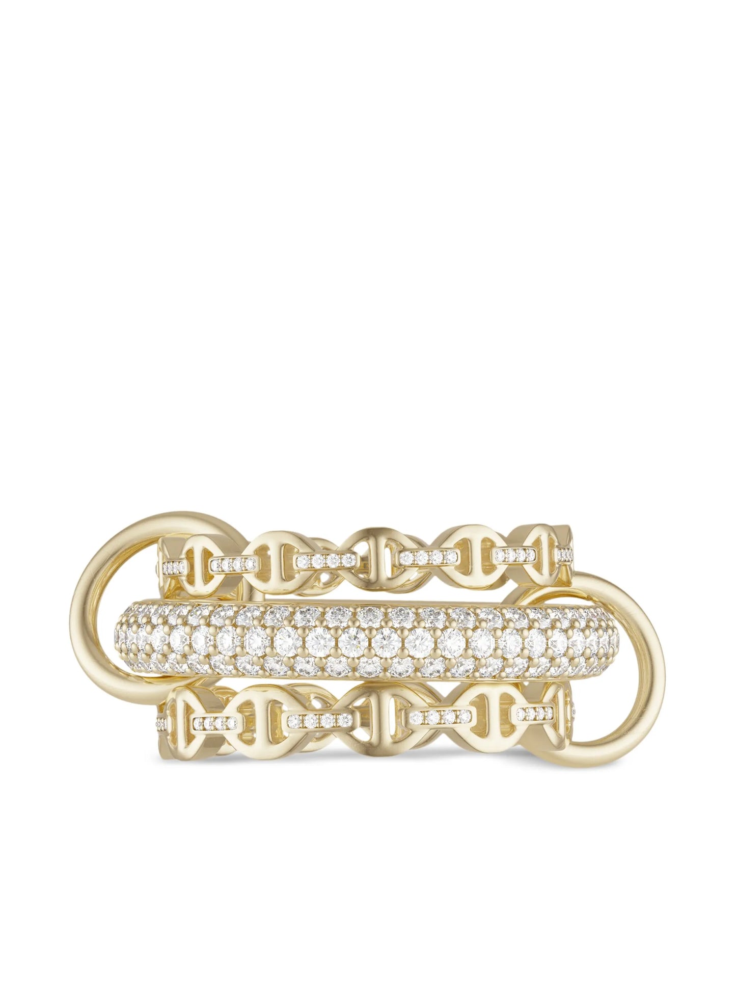 x Hoorsenbuhs 18kt yellow gold Microdame SK diamond ring