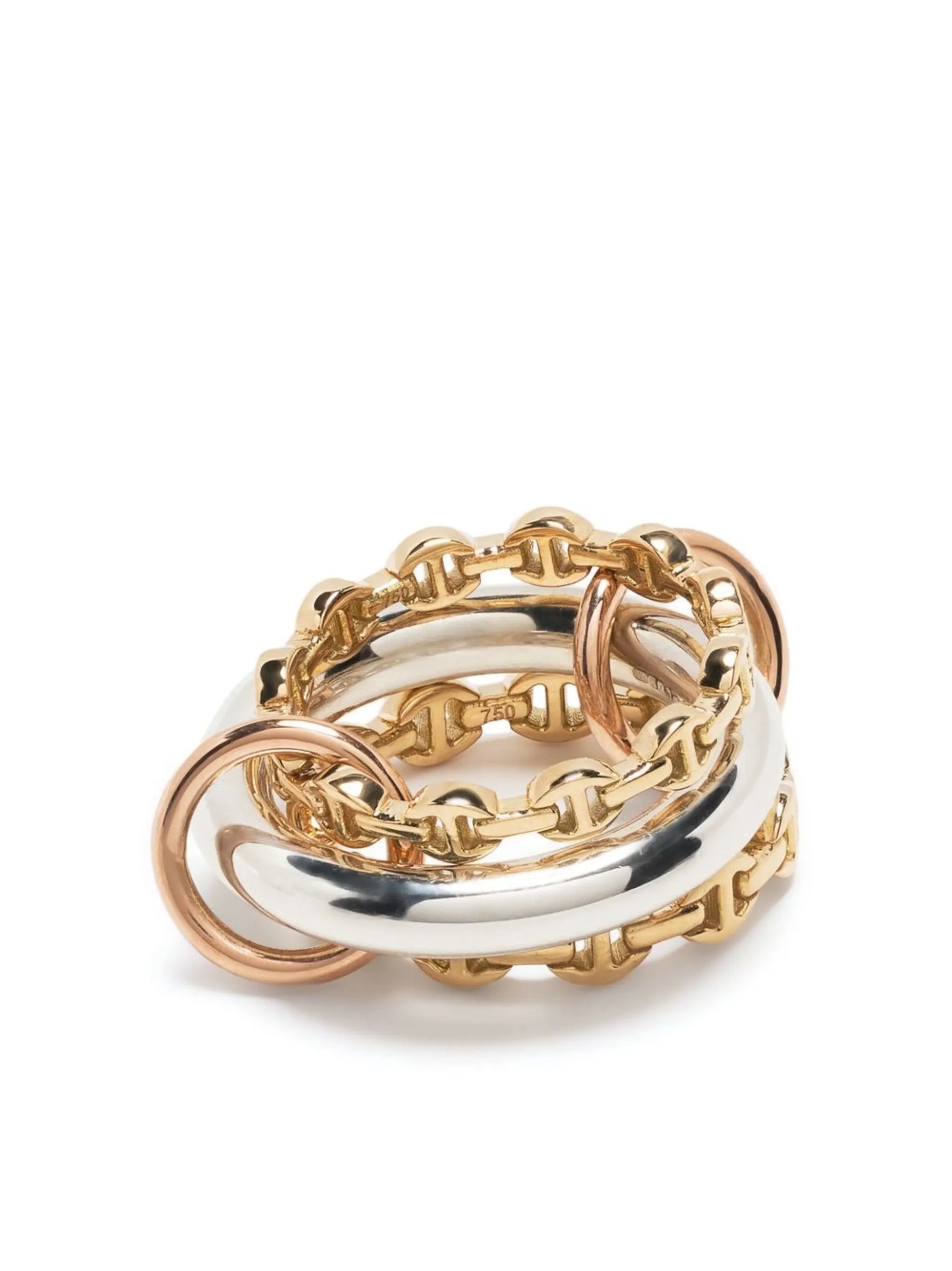 x Hoorsenbuhs 18kt yellow gold Microdame SK Mix stack ring