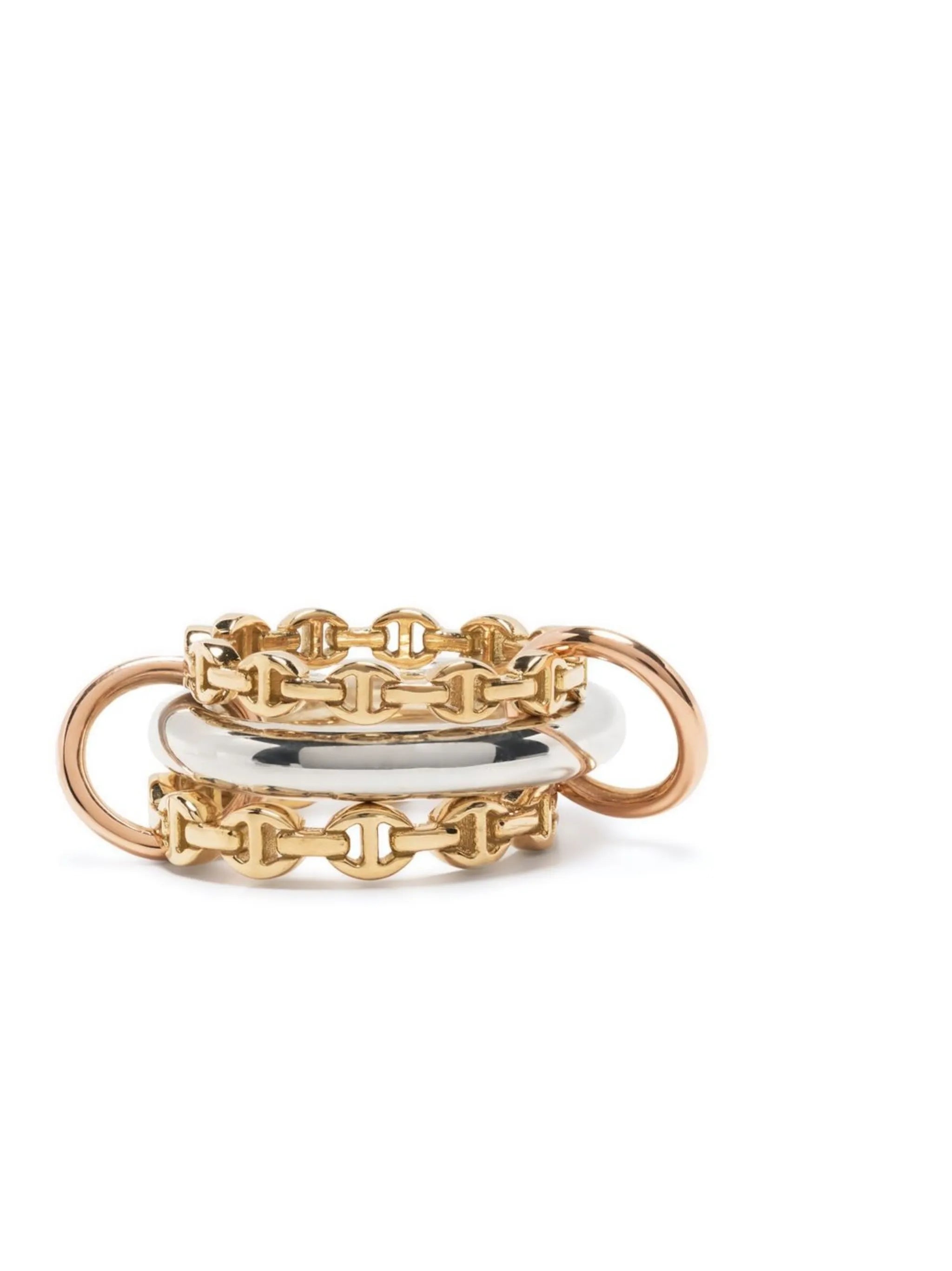 x Hoorsenbuhs 18kt yellow gold Microdame SK Mix stack ring