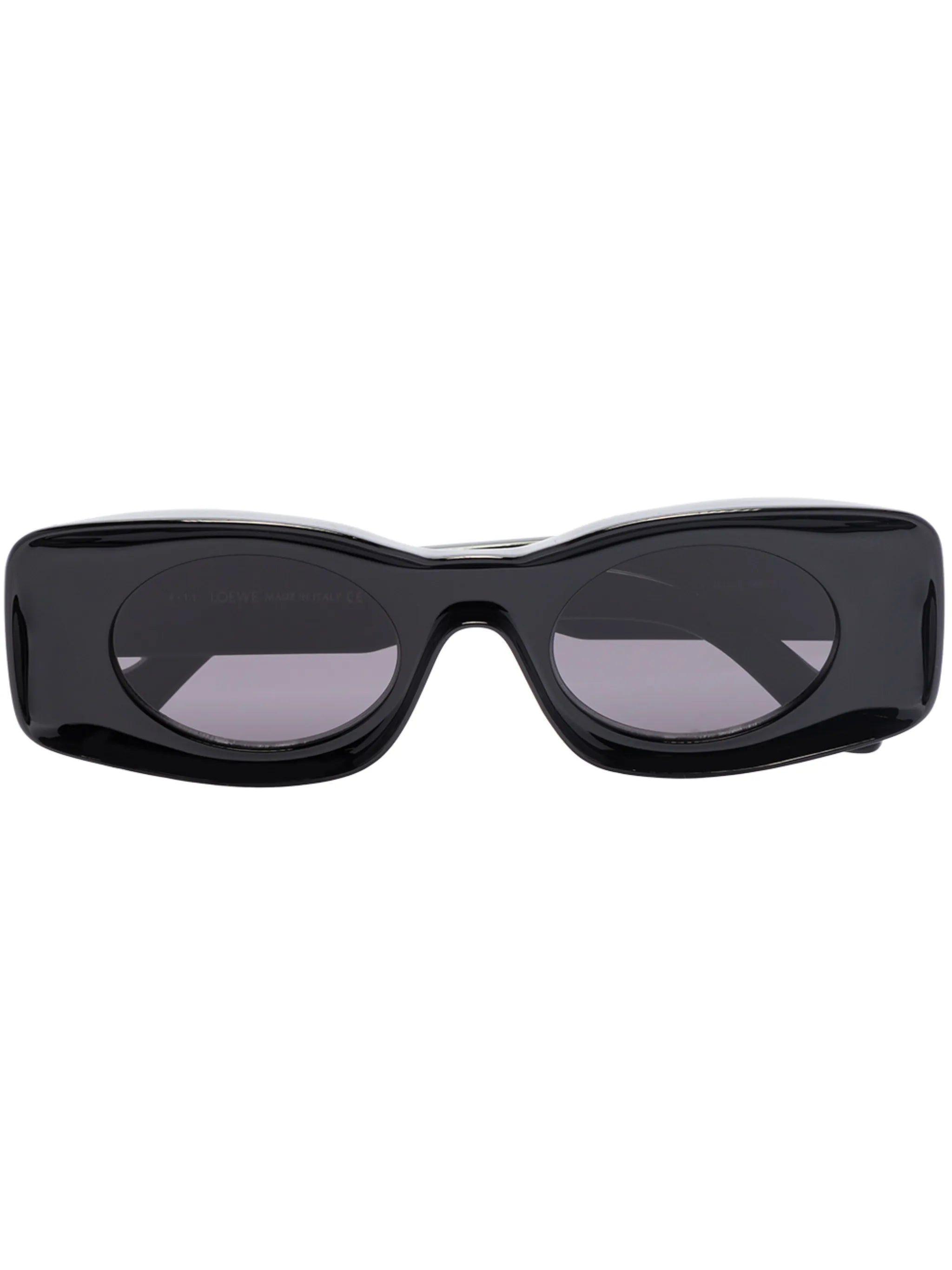 rectangle-frame tinted sunglasses