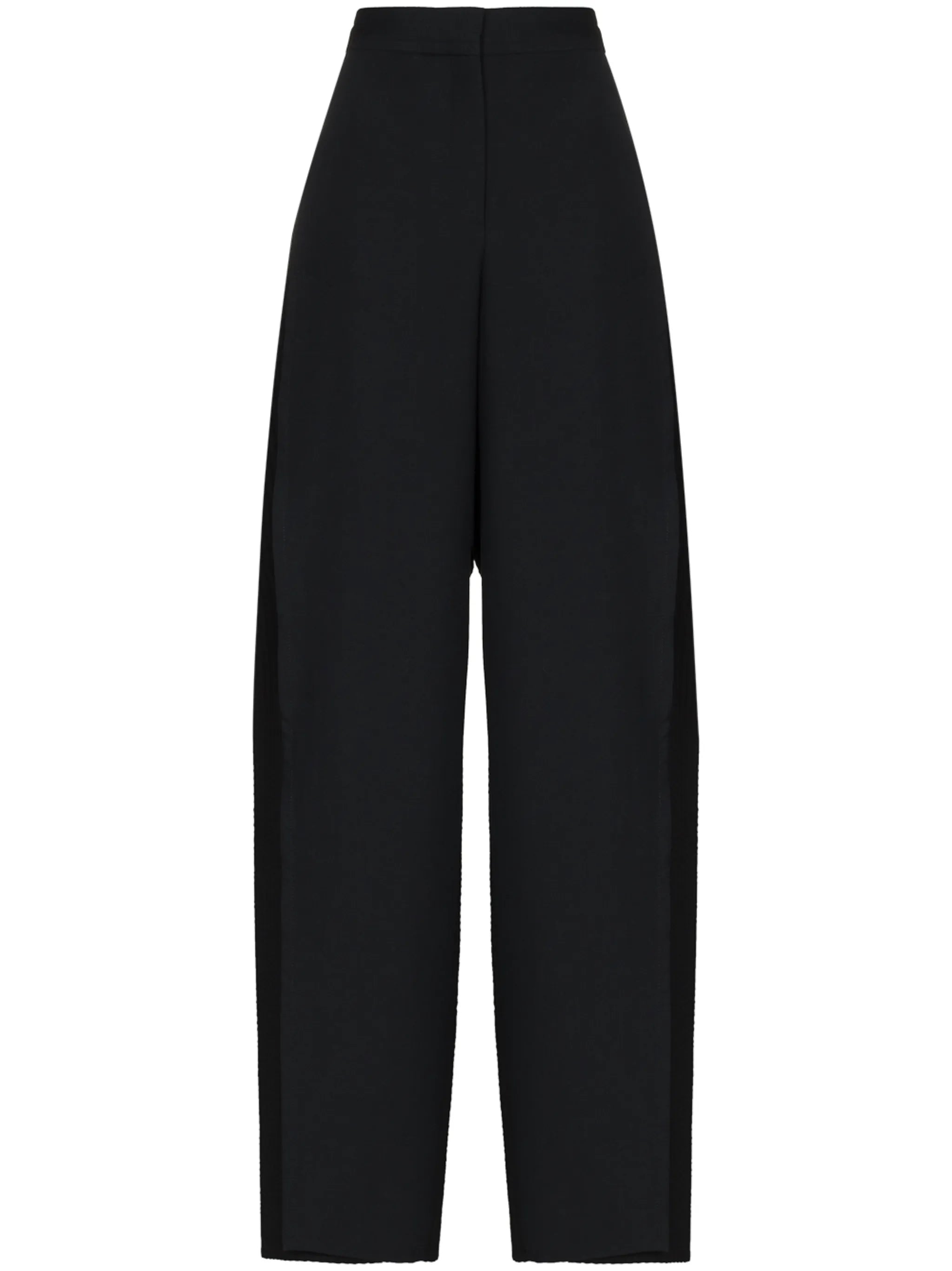 high-waisted tailored trousers